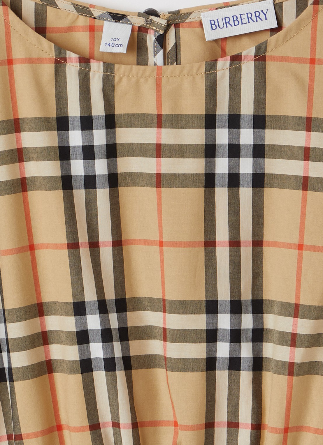 Burberry Adele jurk met ruitdessin - detail 3 beige