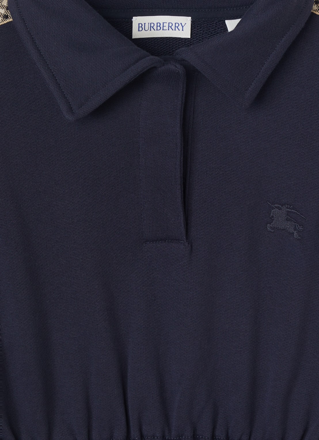 Burberry Alina tuniekjurk met logo - detail donkerblauw