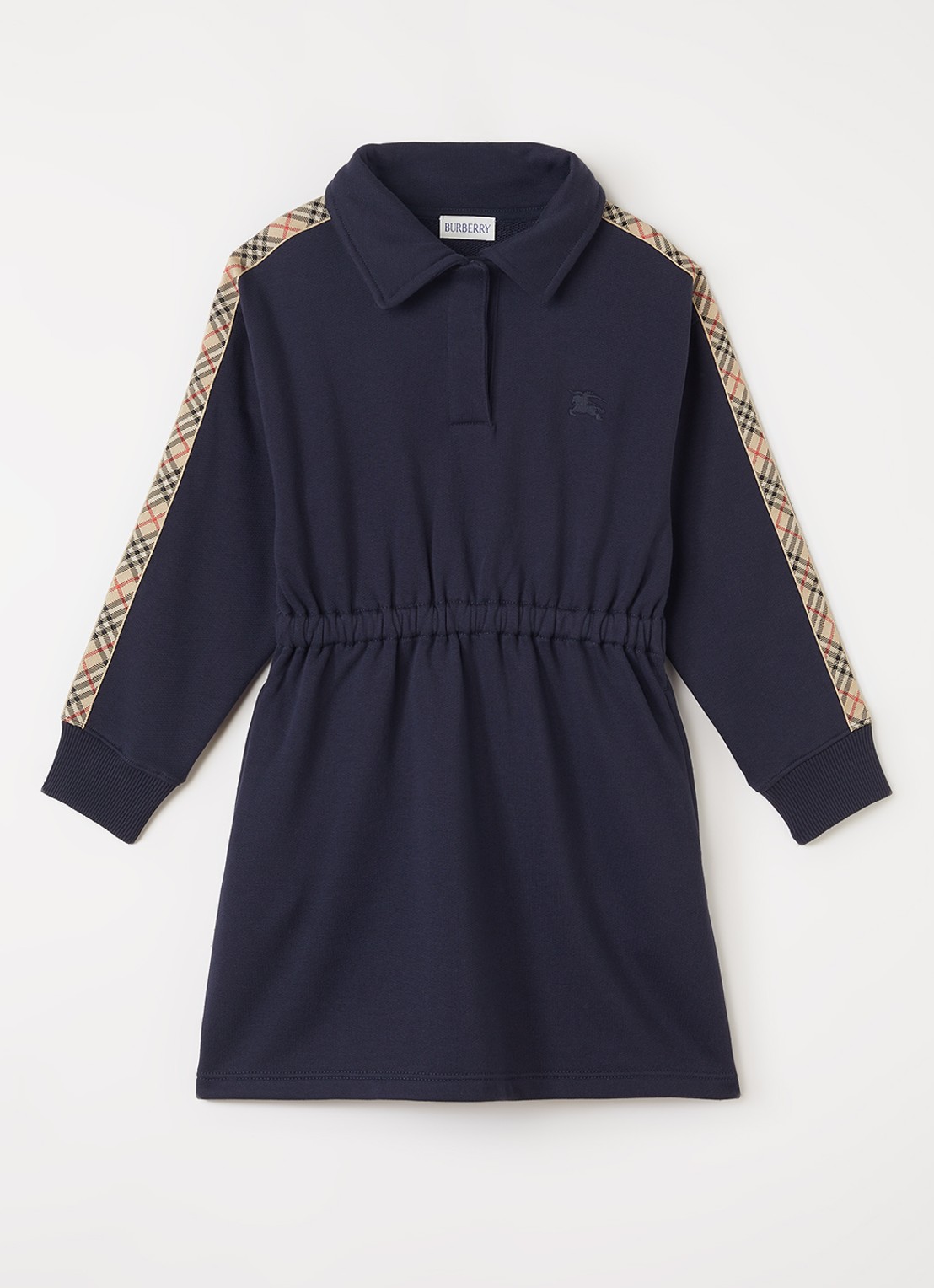 Burberry Alina tuniekjurk met logo - voorkant 2 donkerblauw