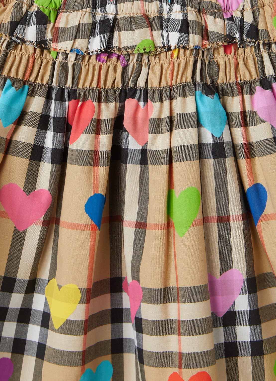 Burberry Ama rok met ruitdessin - detail 3 camel