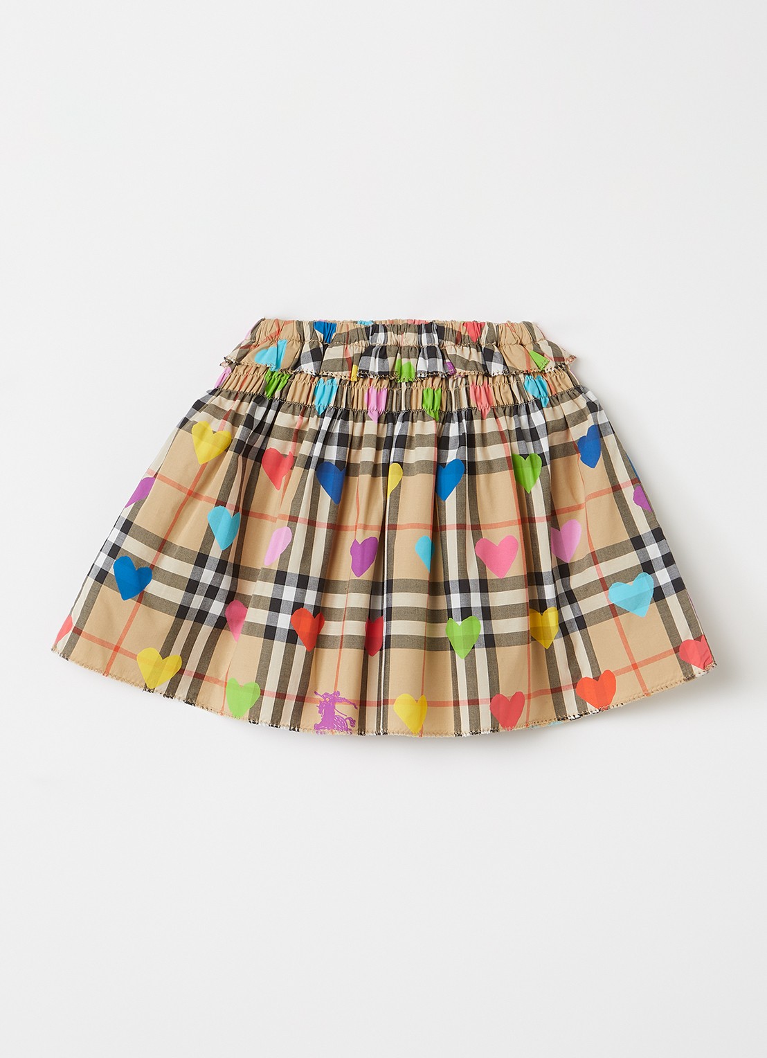 Burberry Ama rok met ruitdessin - voorkant 2 camel