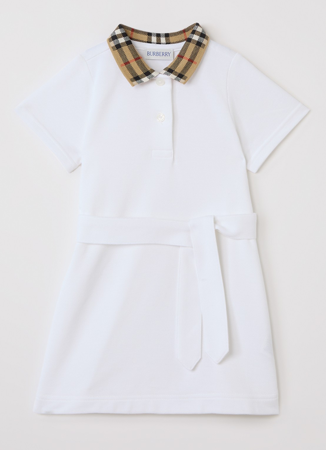 Burberry Astrid polojurk van piqué katoen - voorkant 2 wit