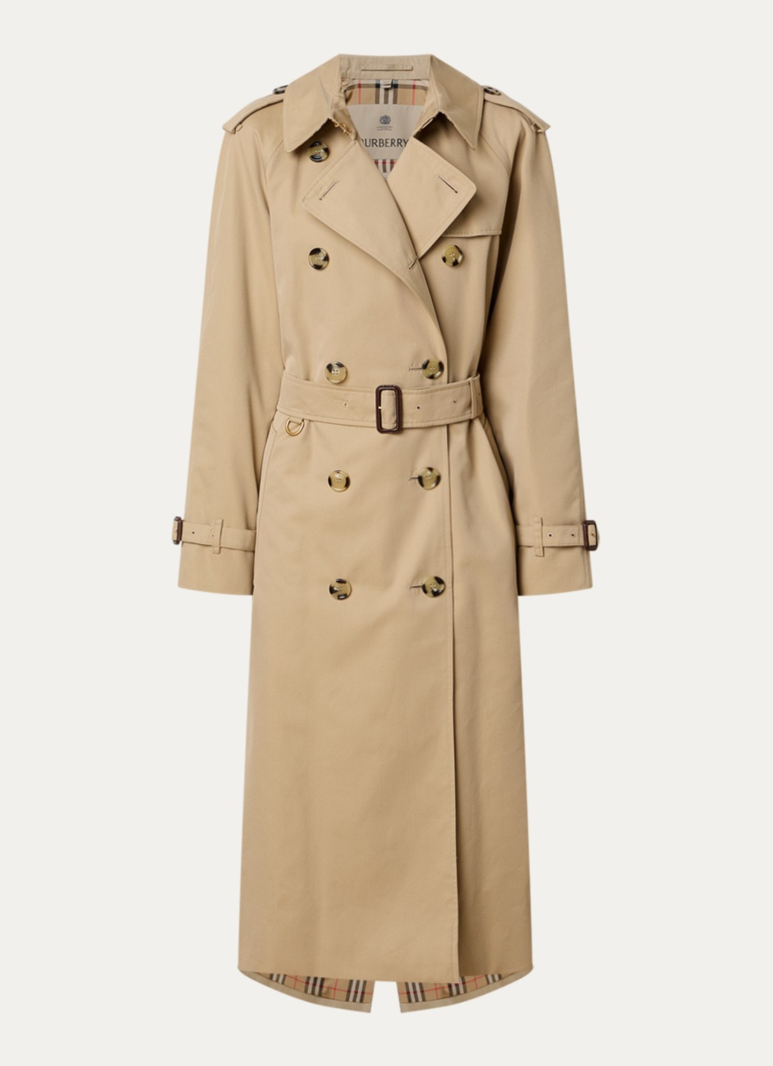 Burberry Asymmetrische trenchcoat met paspelzakken - voorkant 5 zwart