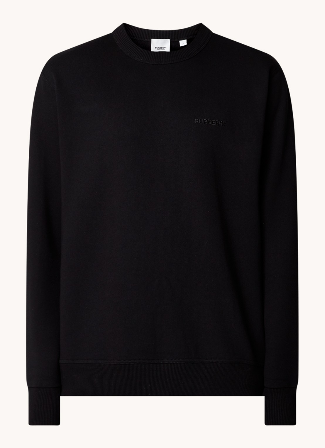 Burberry Bainton sweater met logo- en backprint - voorkant 4 zwart