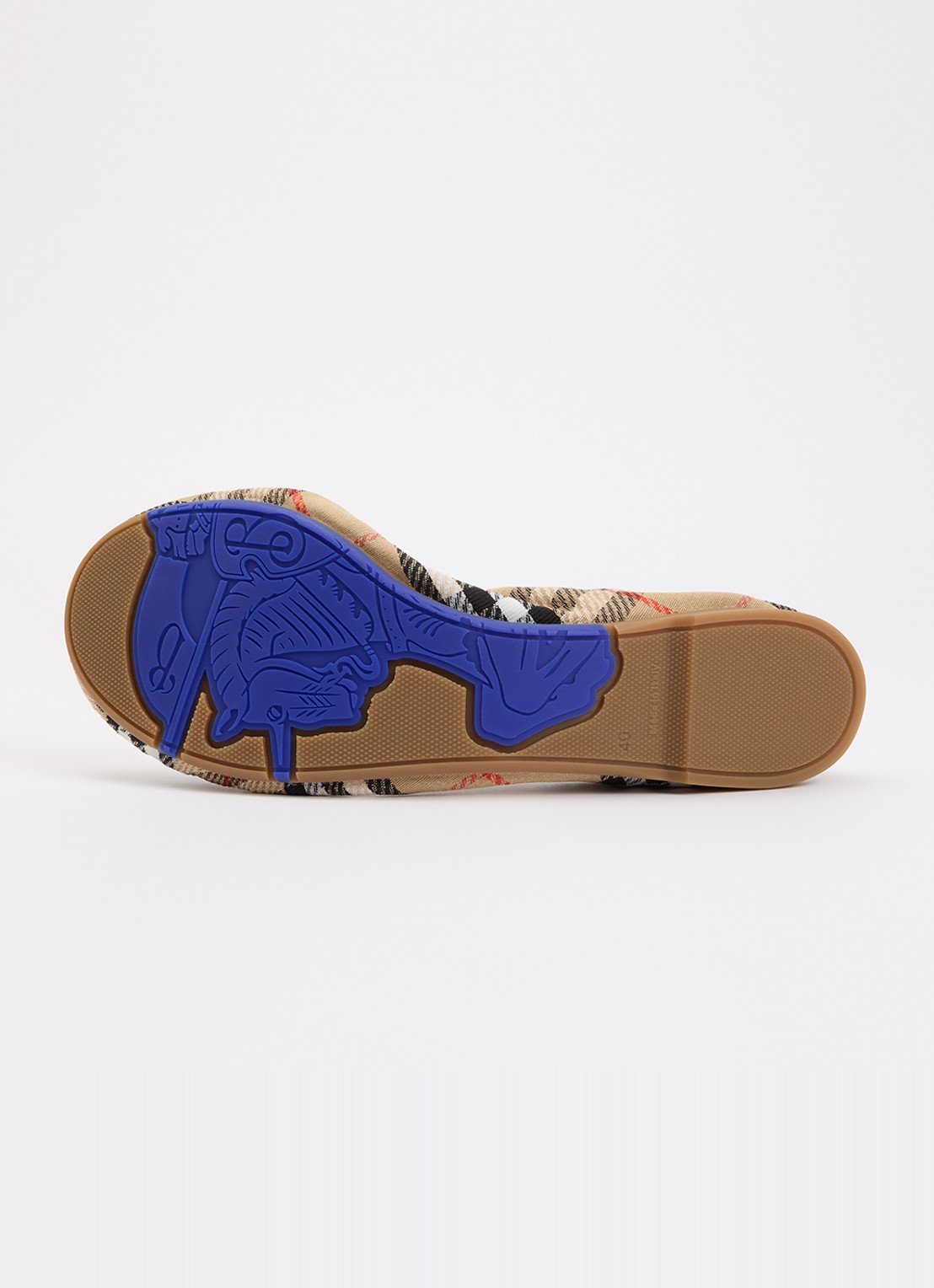 Burberry Ballerina met details van lamsleer en ruitdessin - detail 5 zand