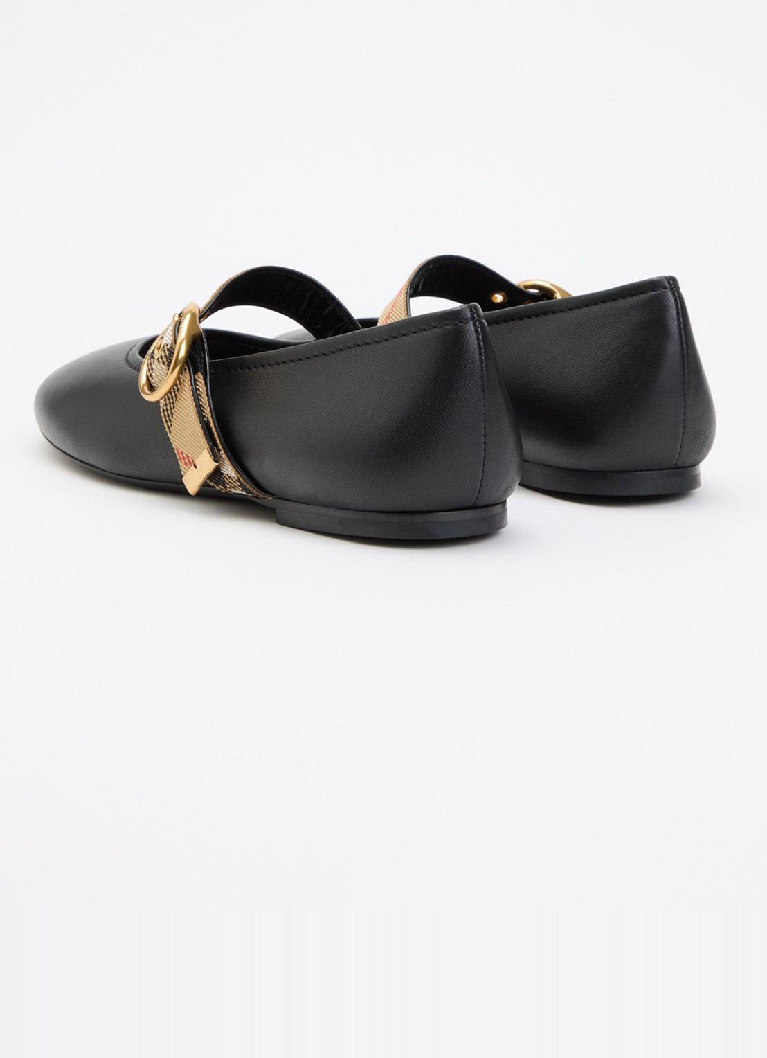 Burberry Ballerina van lamsleer - achterkant 6 zwart
