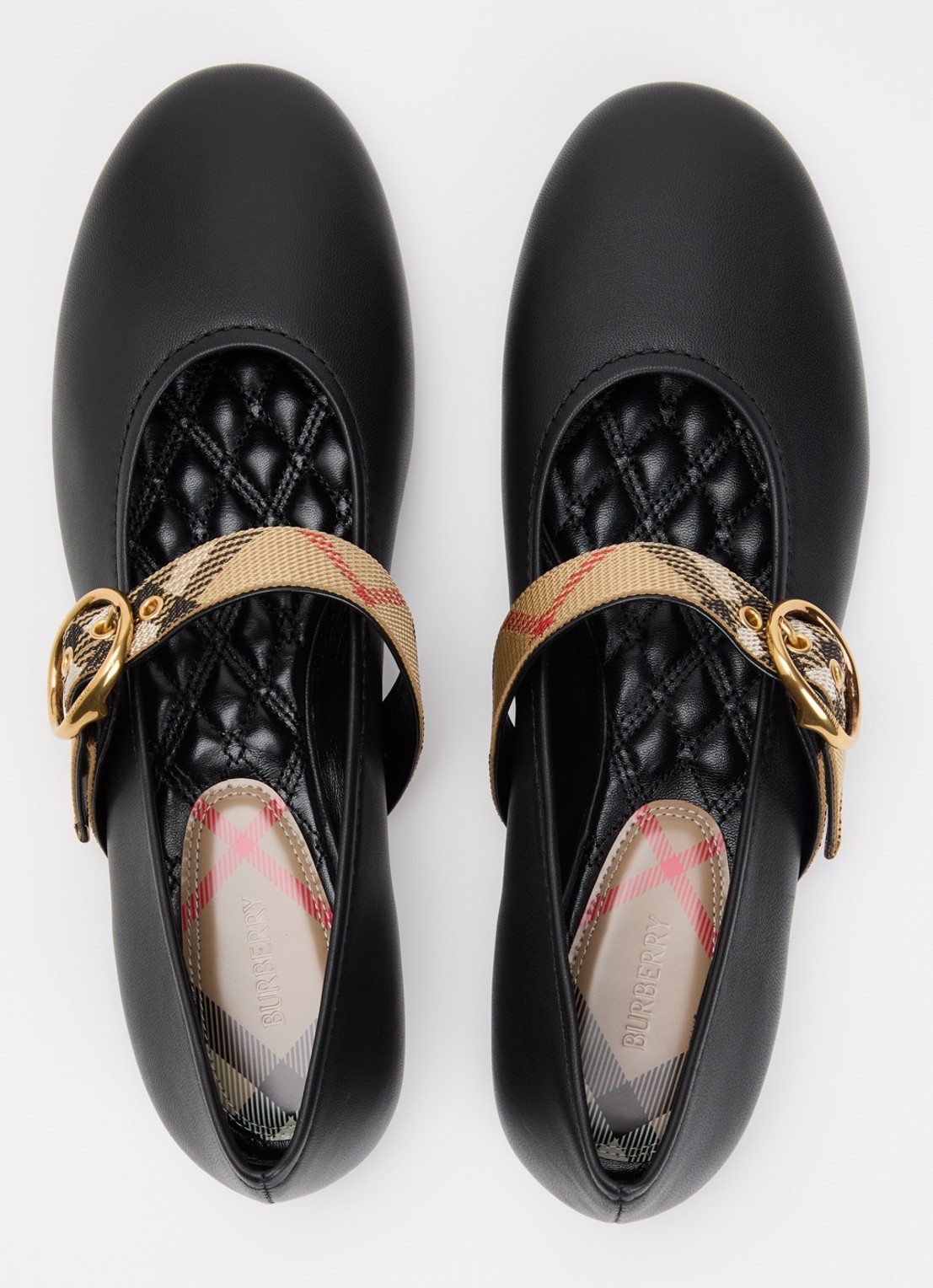 Burberry Ballerina van lamsleer - detail 3 zwart