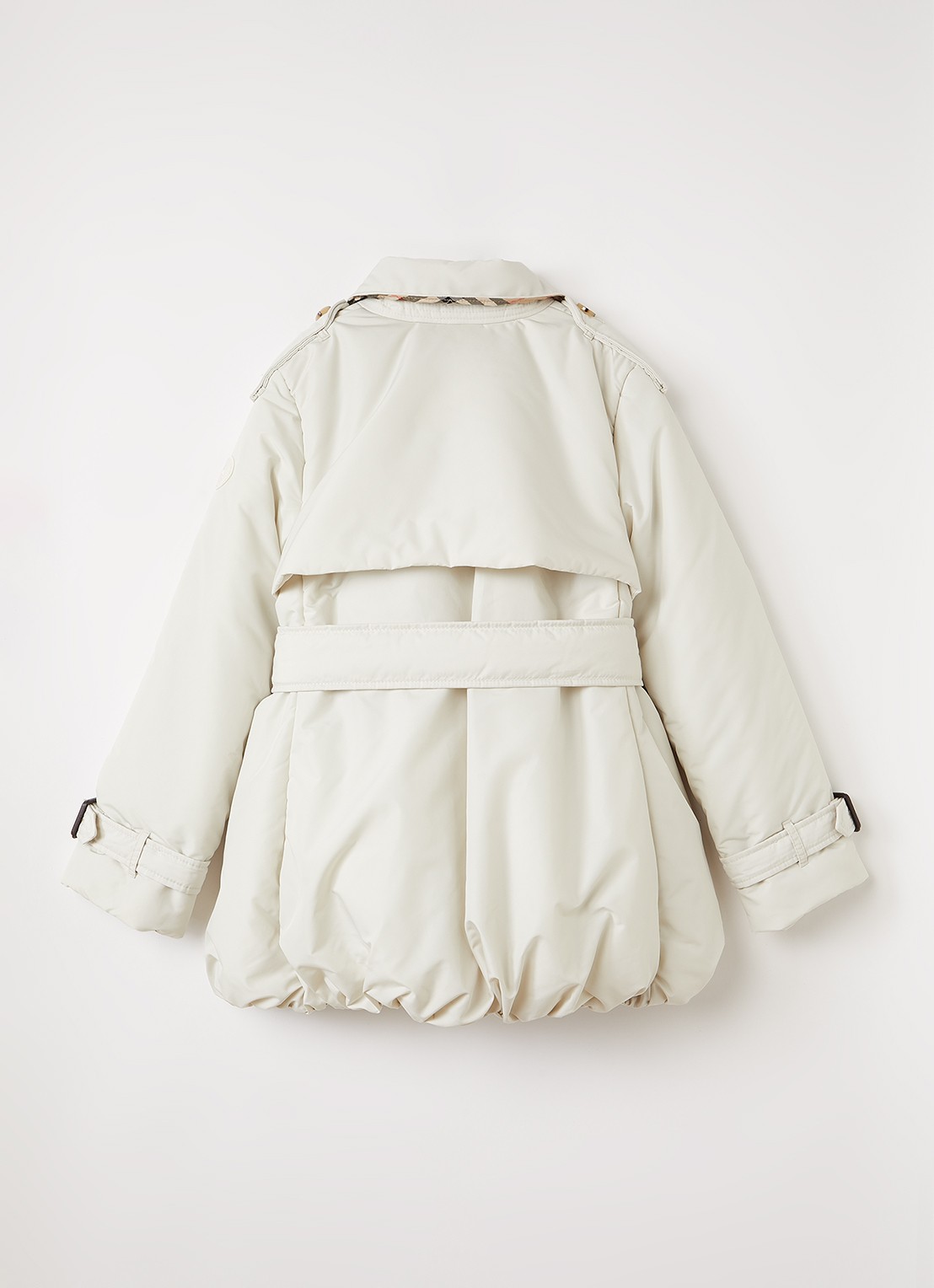 Burberry Berry parka met strikceintuur - achterkant 3 beige