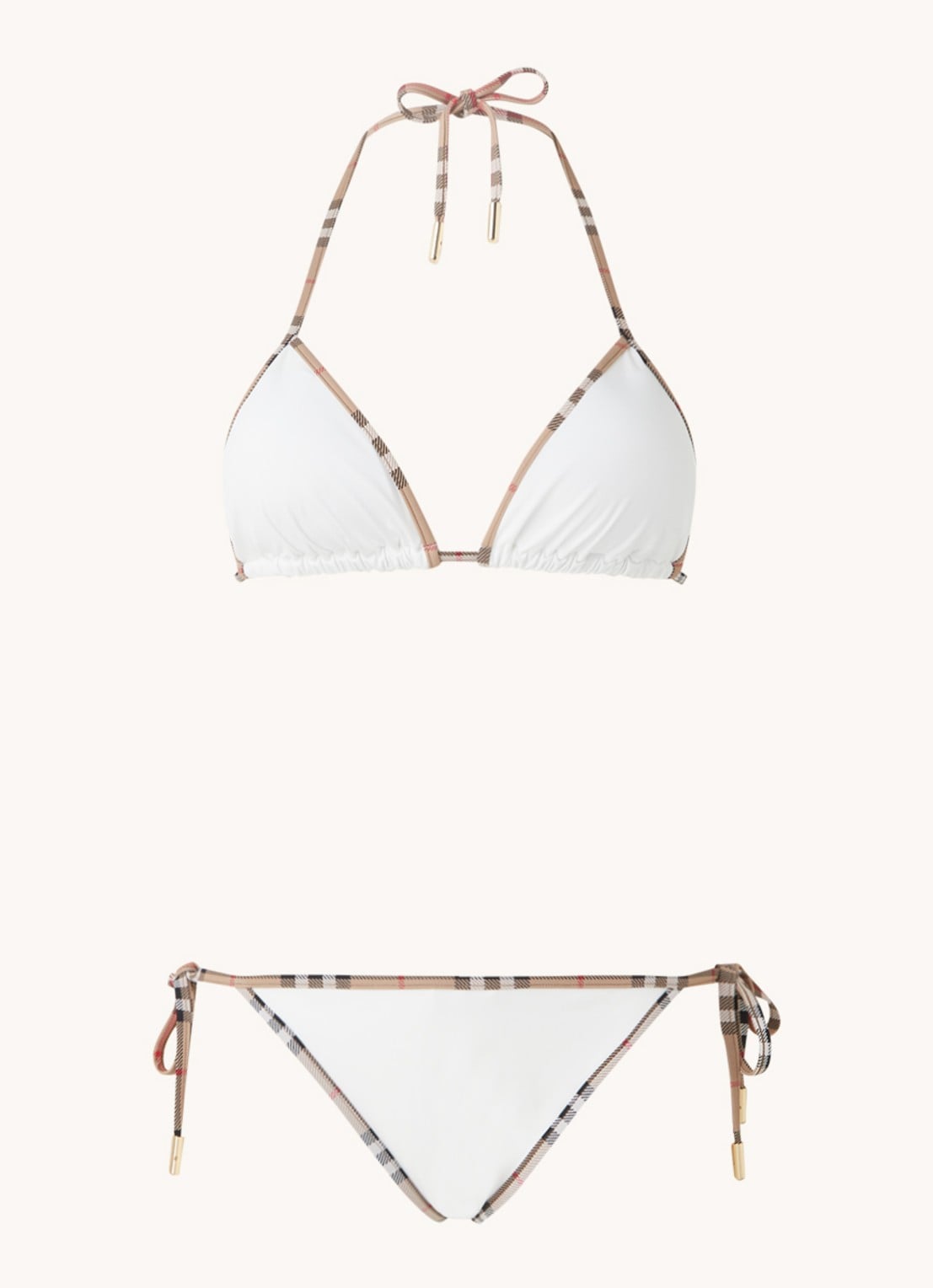 Burberry Bikiniset met uitneembare vulling - voorkant wit