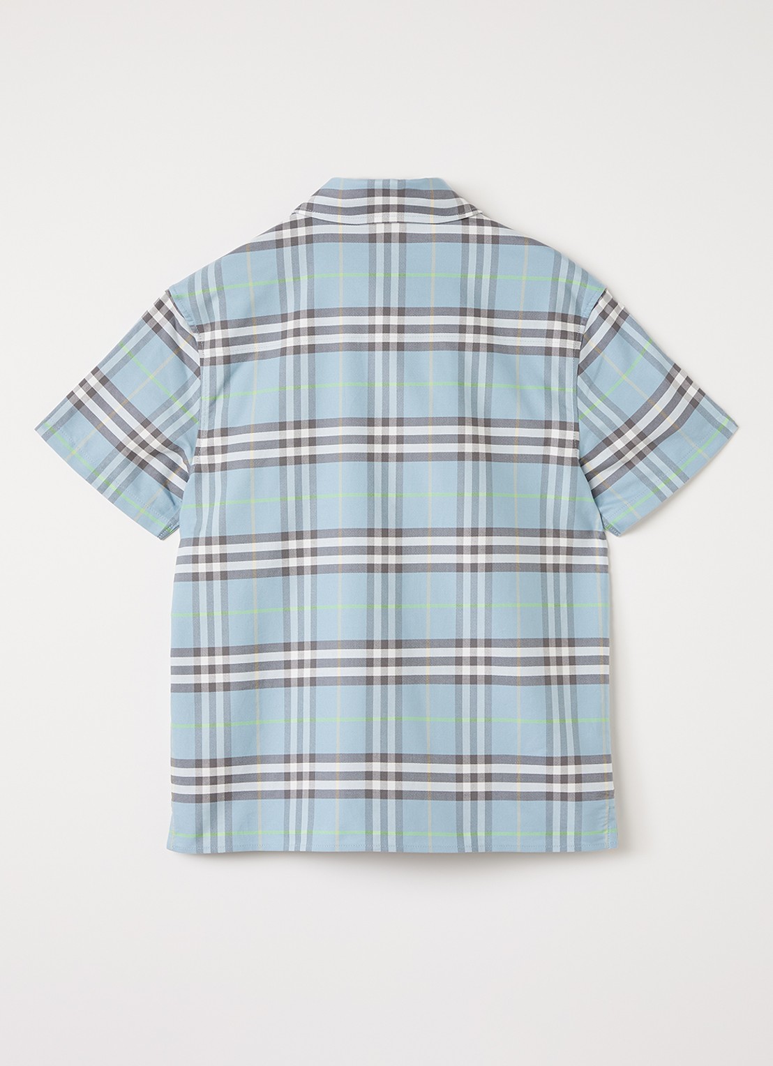 Burberry Billy overhemd met ruitdessin - voorkant 2 lichtblauw