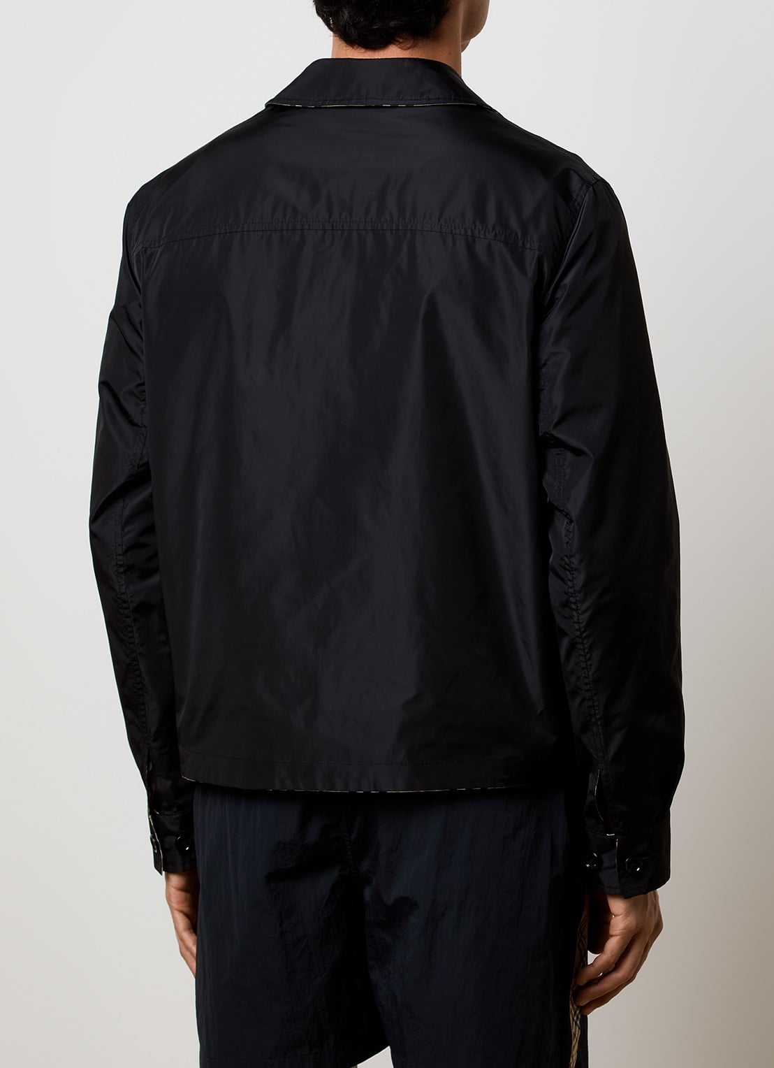Burberry Bloomsbury reversible jack met steekzakken - achterkant zwart
