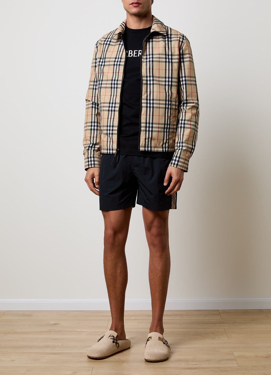 Burberry Bloomsbury reversible jack met steekzakken - voorkant 3 zwart