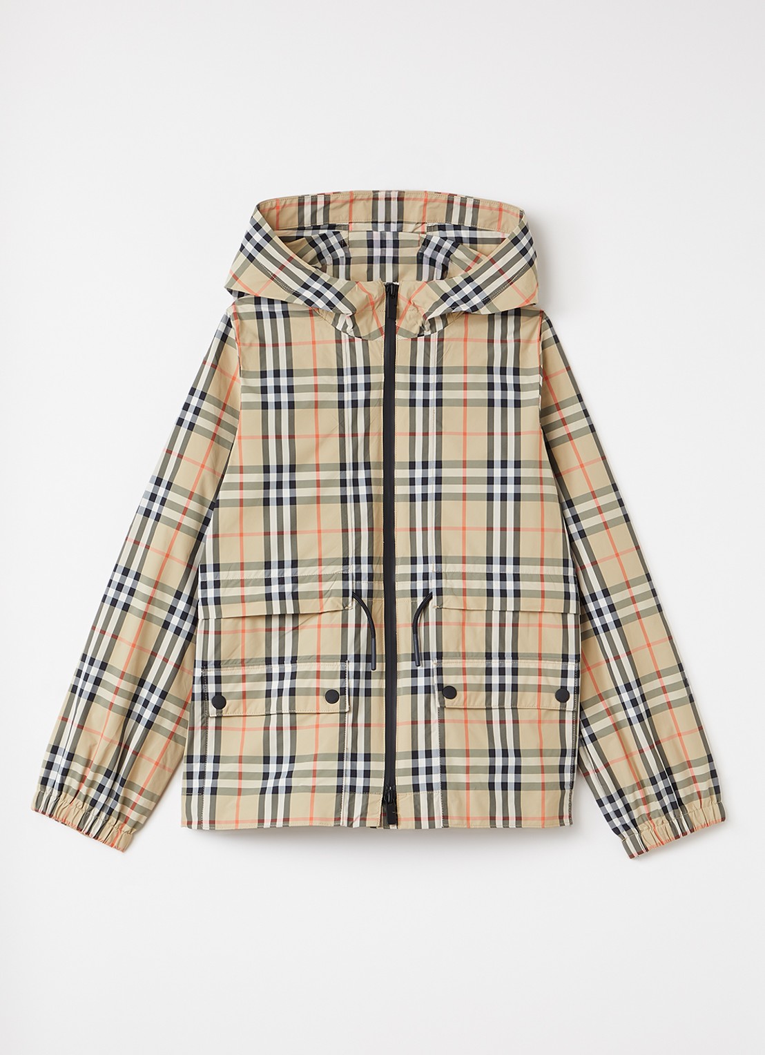 Burberry Briony jack met ruitdessin - voorkant 2 camel