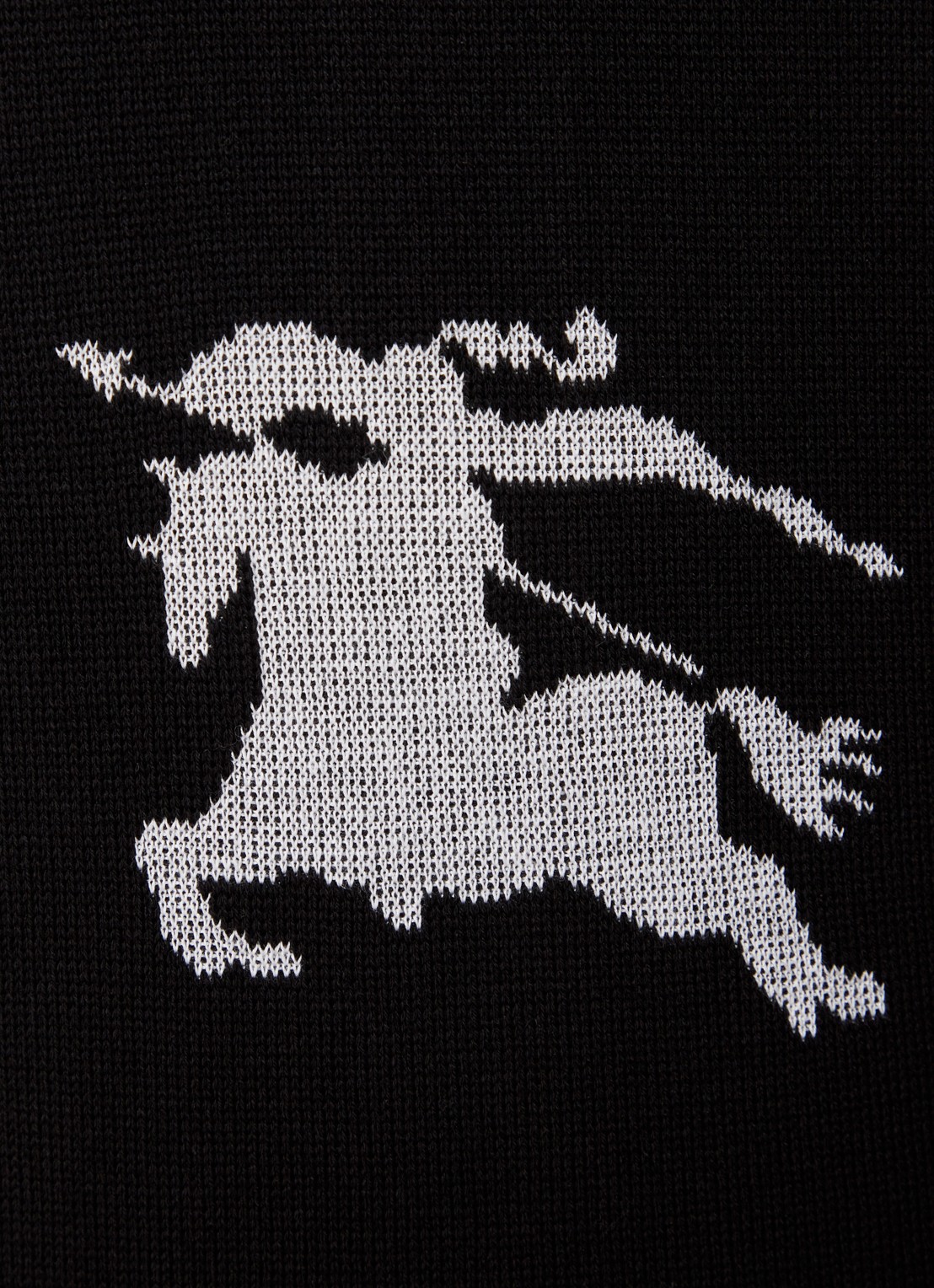 Burberry Brittany fijngebreid vest in zijdeblend met logoprint - detail 4 zwart