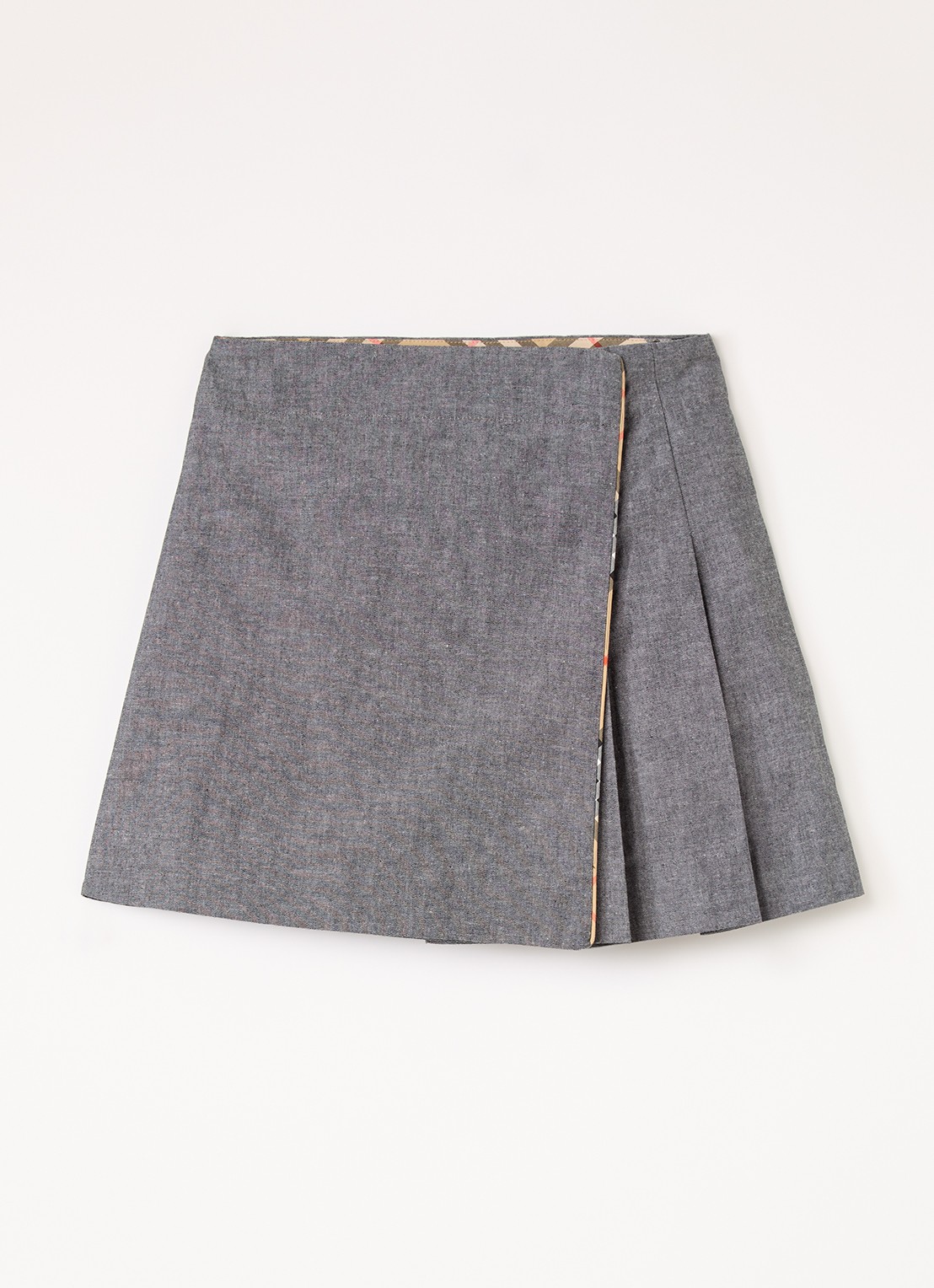 Burberry Broekrok met plooidetail - voorkant 2 grijs