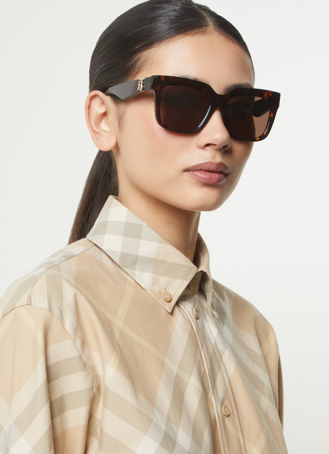 Burberry Butterfly zonnebril BE4419 - voorkant 2 bruin
