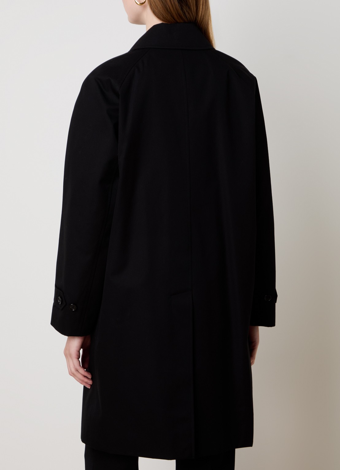 Burberry Camden trenchcoat met steekzakken - achterkant zwart