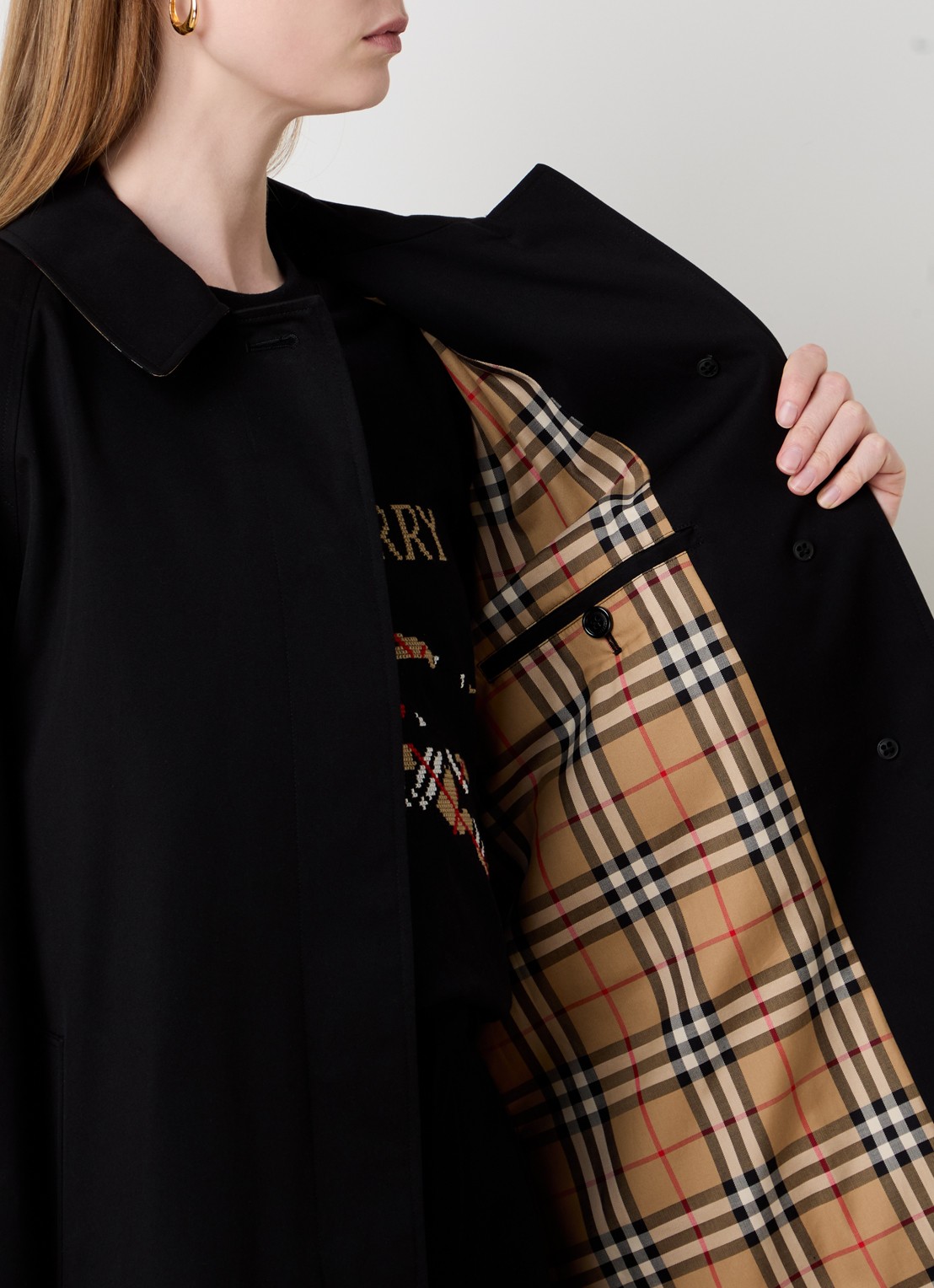 Burberry Camden trenchcoat met steekzakken - detail 5 zwart