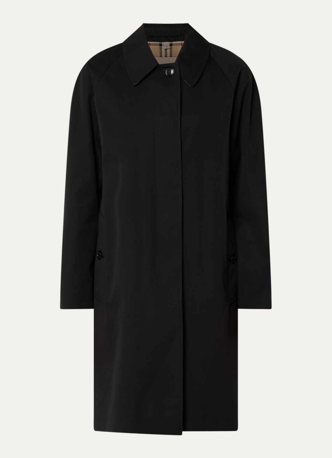 Burberry Camden trenchcoat met steekzakken - voorkant 2 zwart