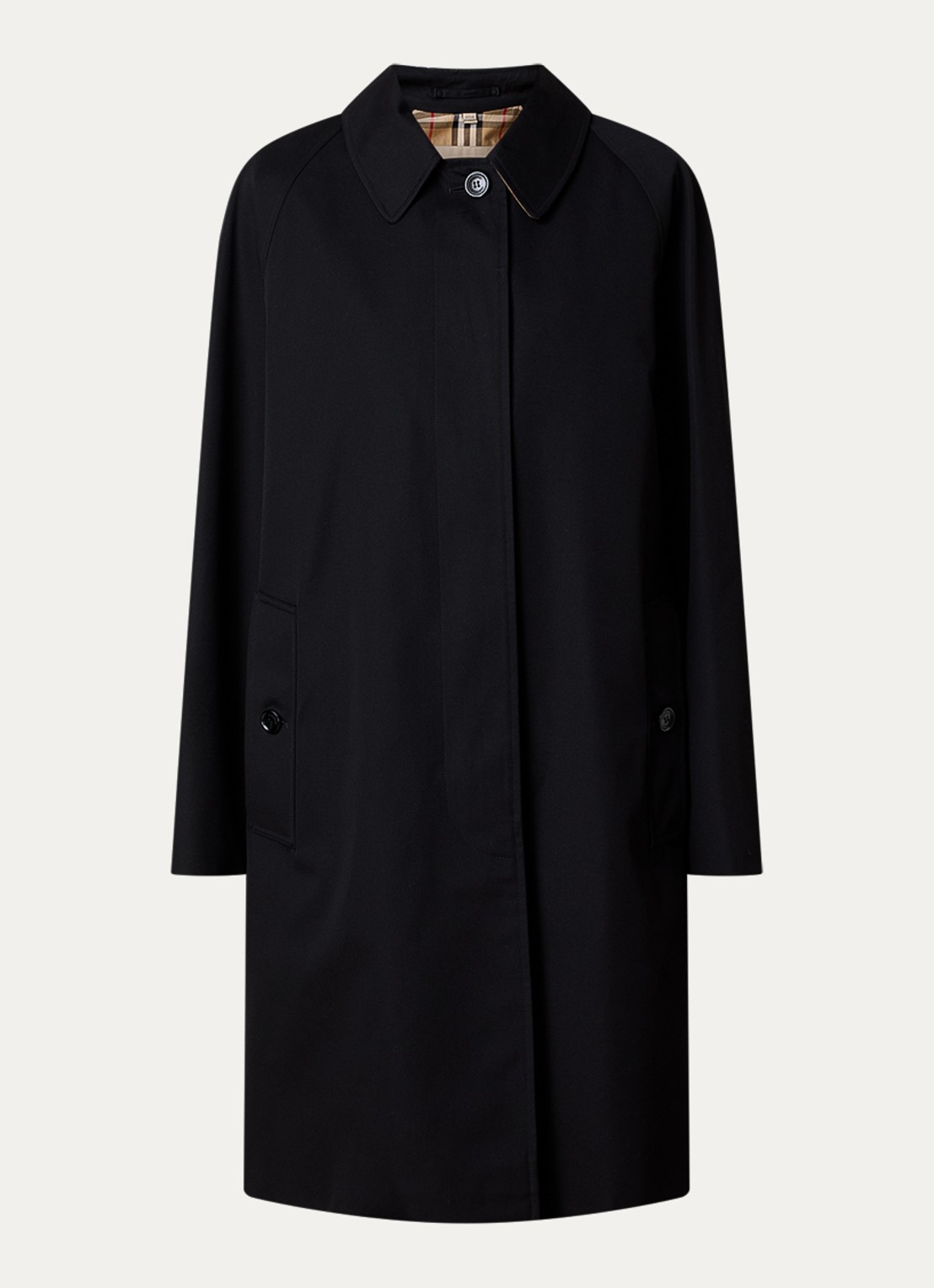 Burberry Camden trenchcoat met steekzakken - voorkant 2 zwart