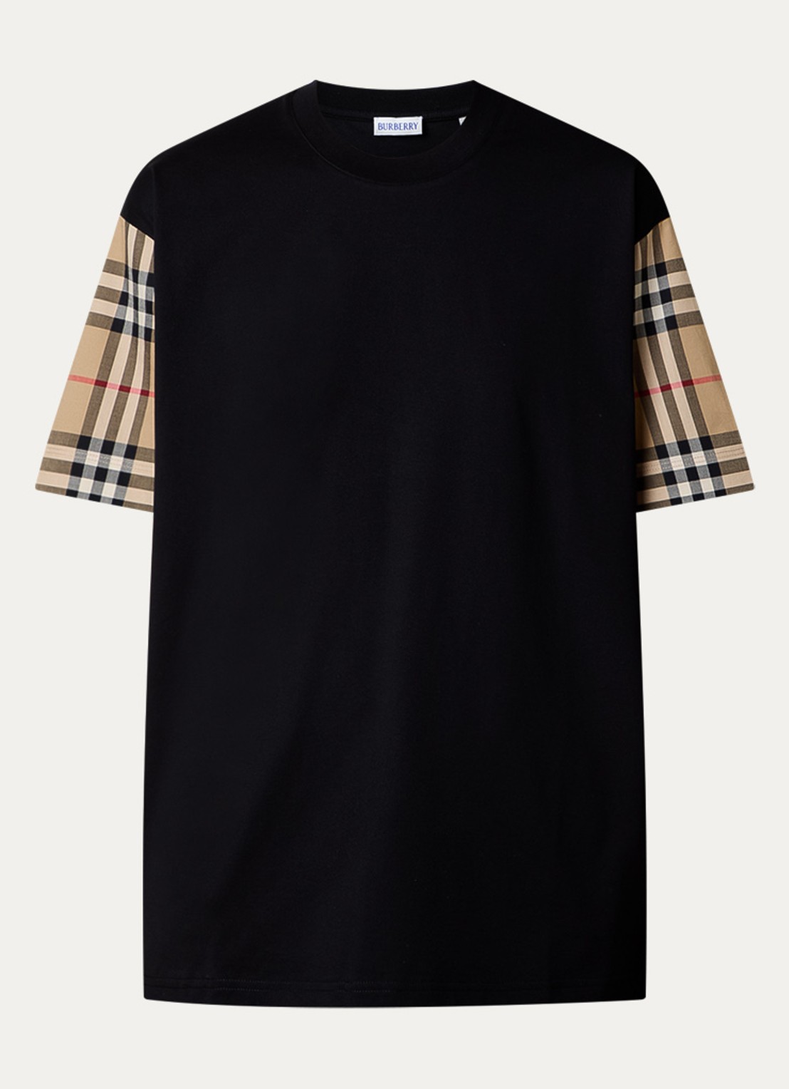 Burberry Carrick T-shirt met ruitdessin - voorkant 4 zwart