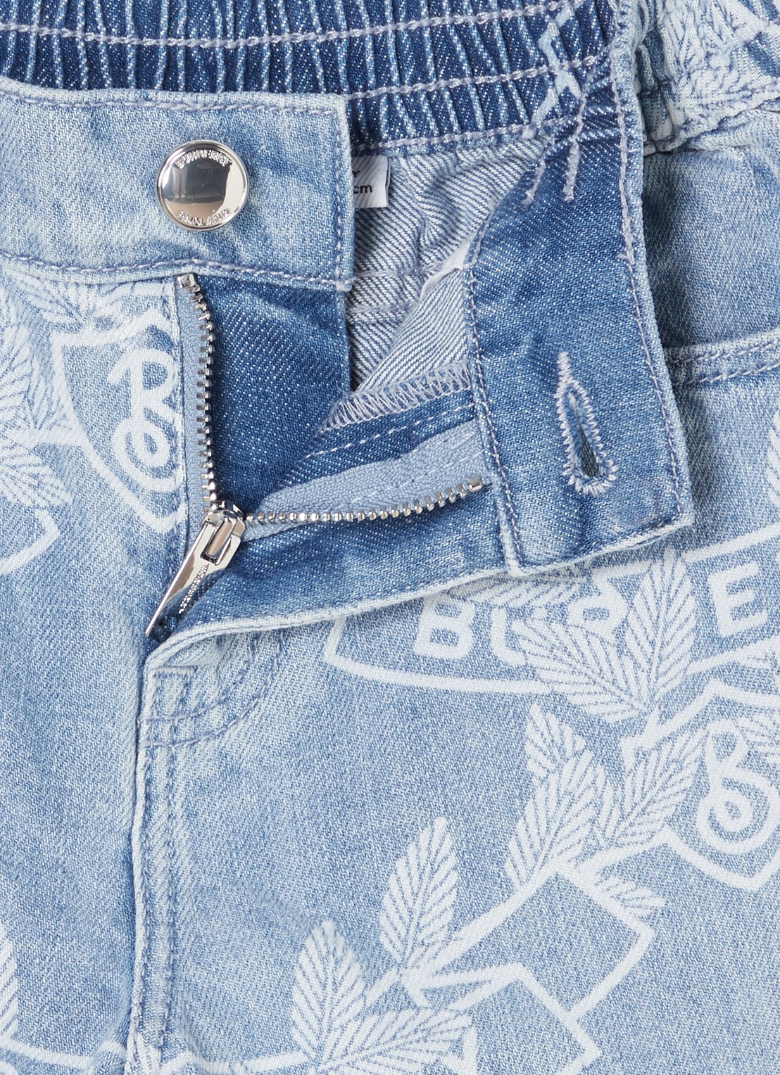Burberry Carven tapered fit jeans met logoprint - detail 3 indigo