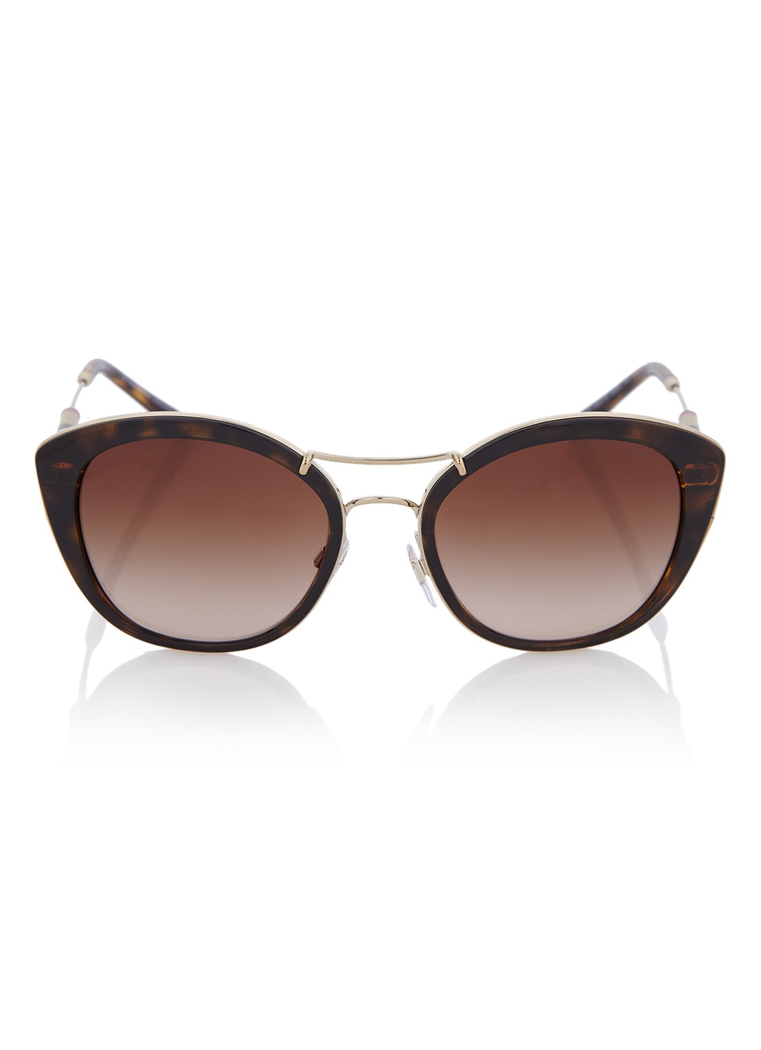 Burberry Cat Eye zonnebril BE4251Q  - voorkant 3 donkerbruin