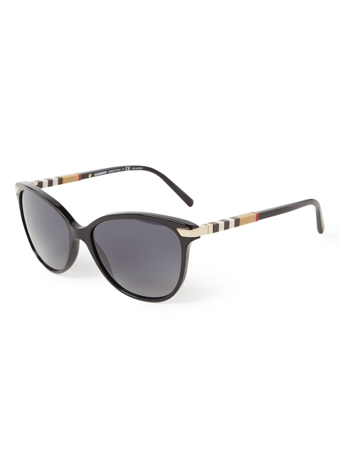 Burberry Cat Eye zonnebril gepolariseerd BE4216 - voorkant zwart