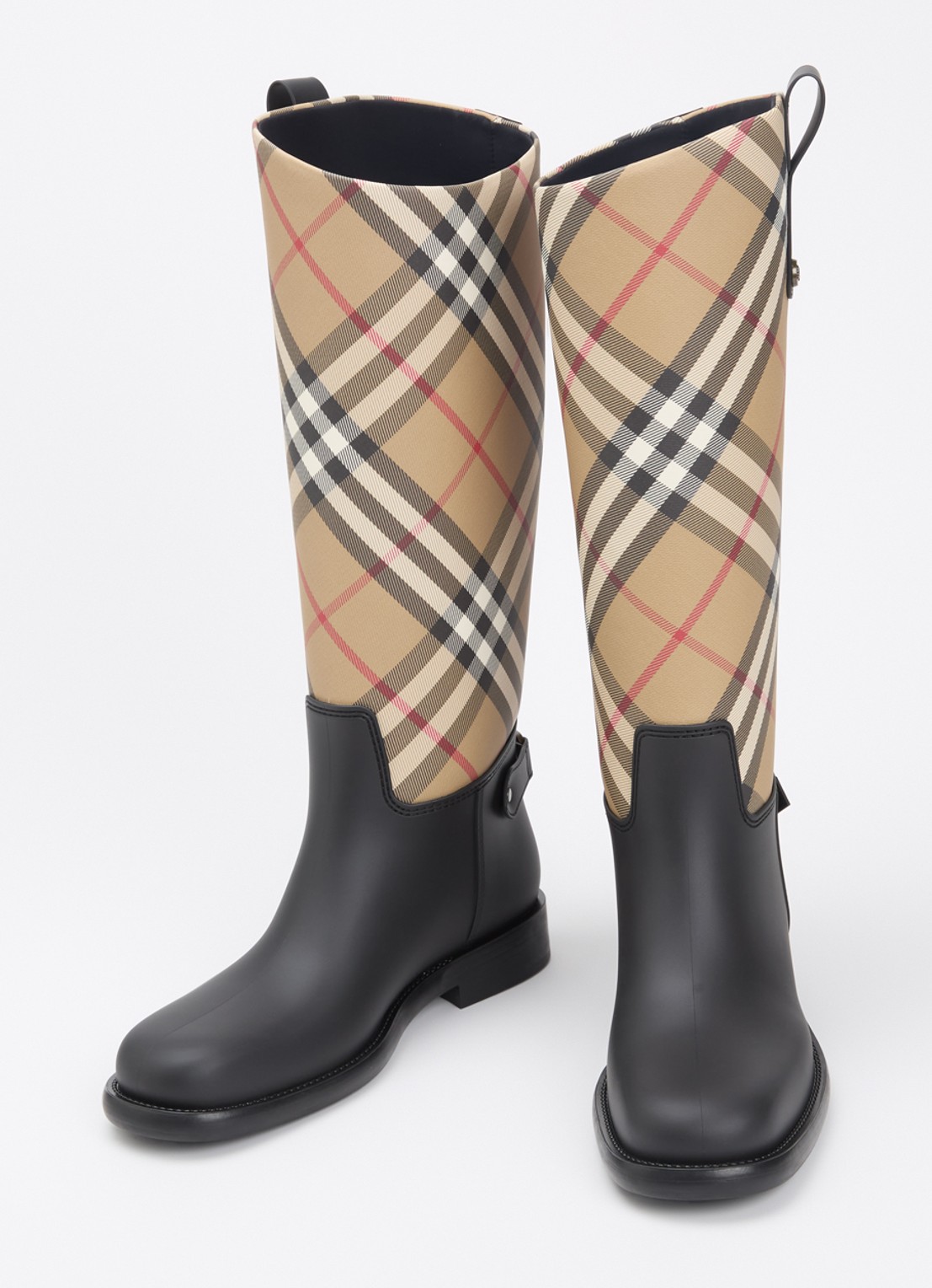 Burberry Cavalier laars met ruit dessin - detail 3 beige