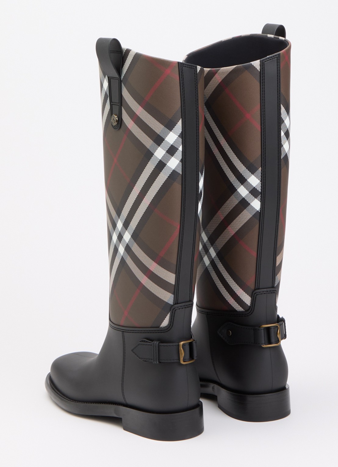 Burberry Cavalier laars met ruit dessin - achterkant 5 multicolor