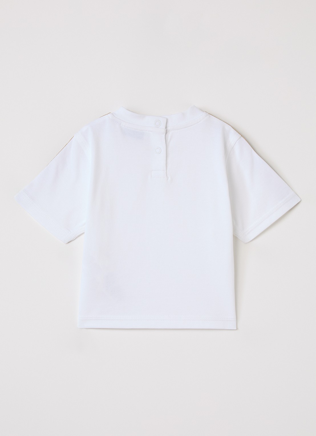 Burberry Cedar T-shirt met logoborduring - voorkant 2 wit