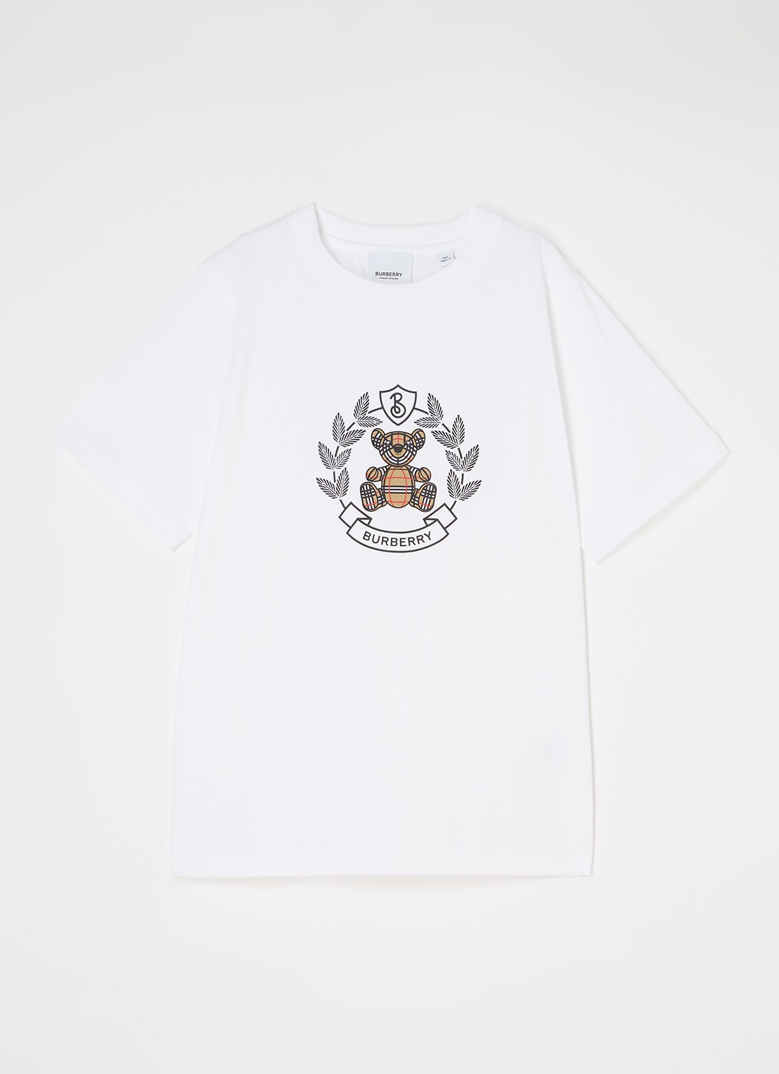 Burberry Cedar T-shirt met logoprint - voorkant wit