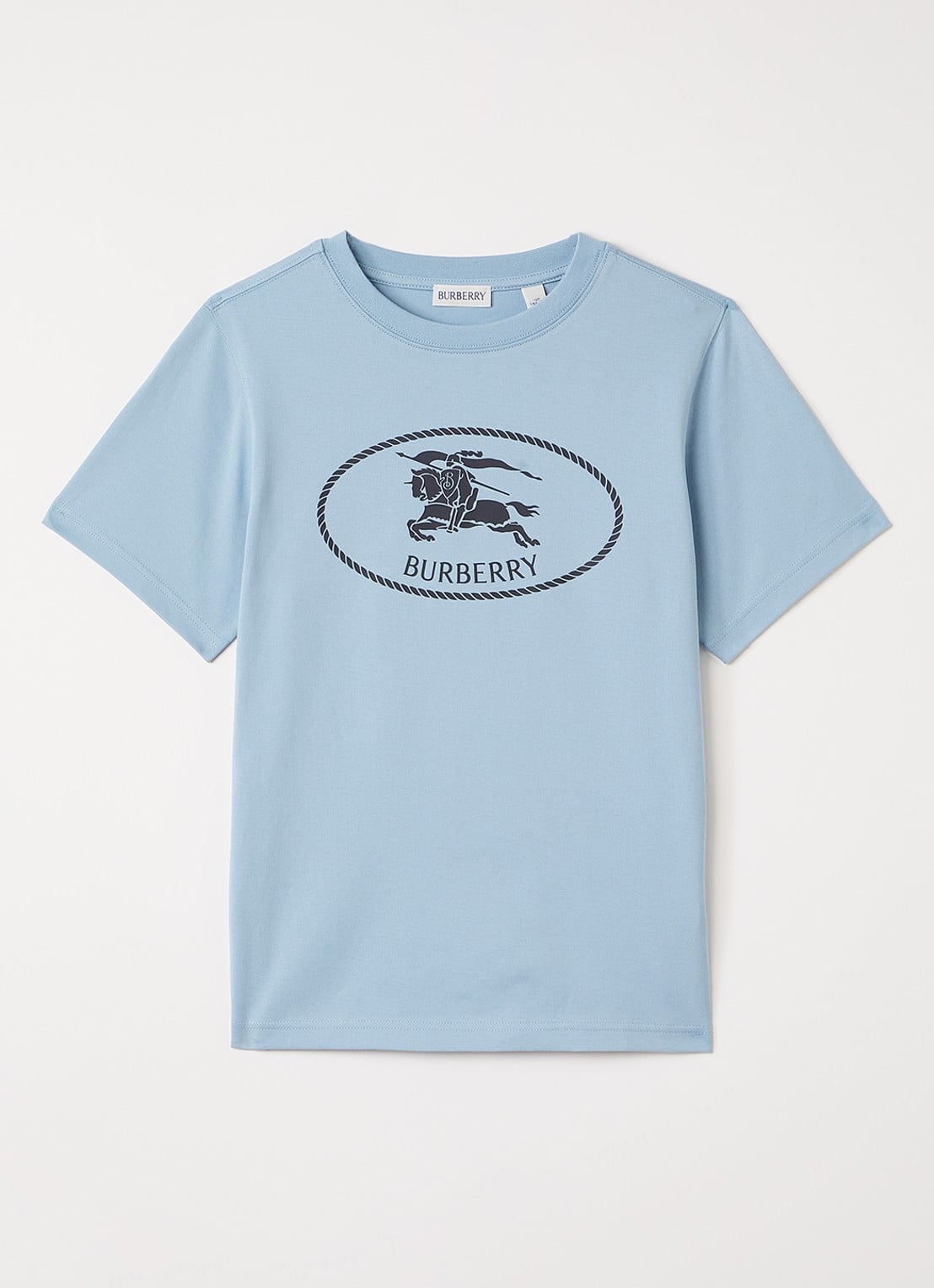 Burberry Cedar T-shirt met print - voorkant lichtblauw