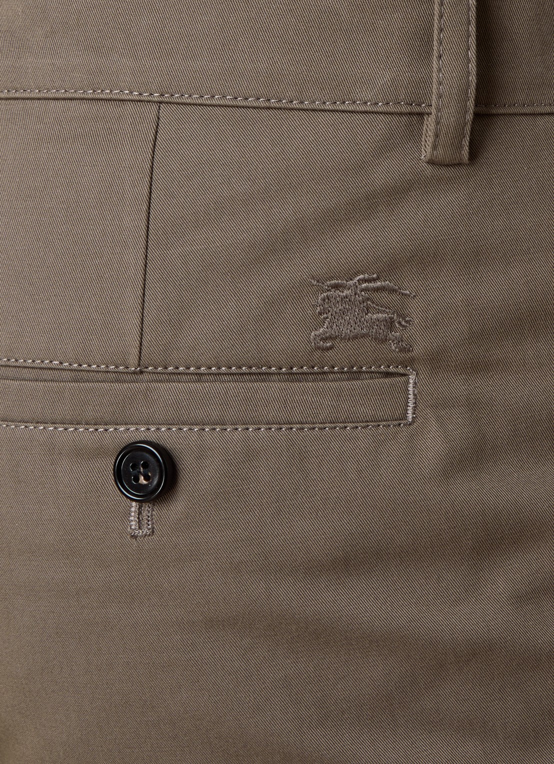 Burberry Charlton straight fit chino met steekzakken  - detail 6 lichtbruin