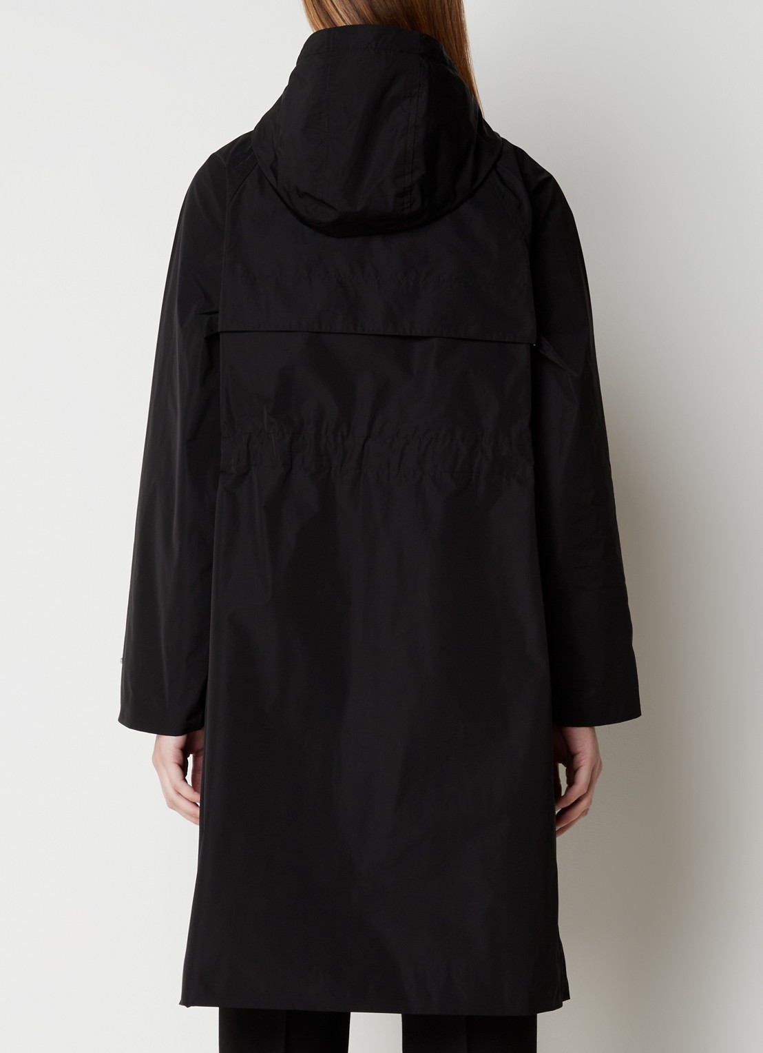 Burberry Charminster parka met logoborduring - achterkant 3 zwart
