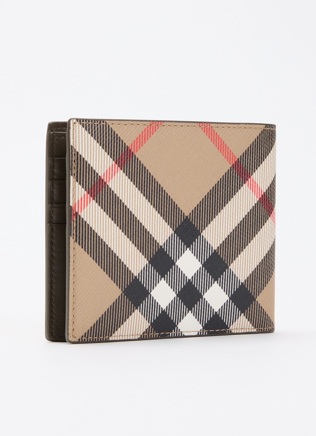 Burberry Check portemonnee met ruitdessin - achterkant 3 camel