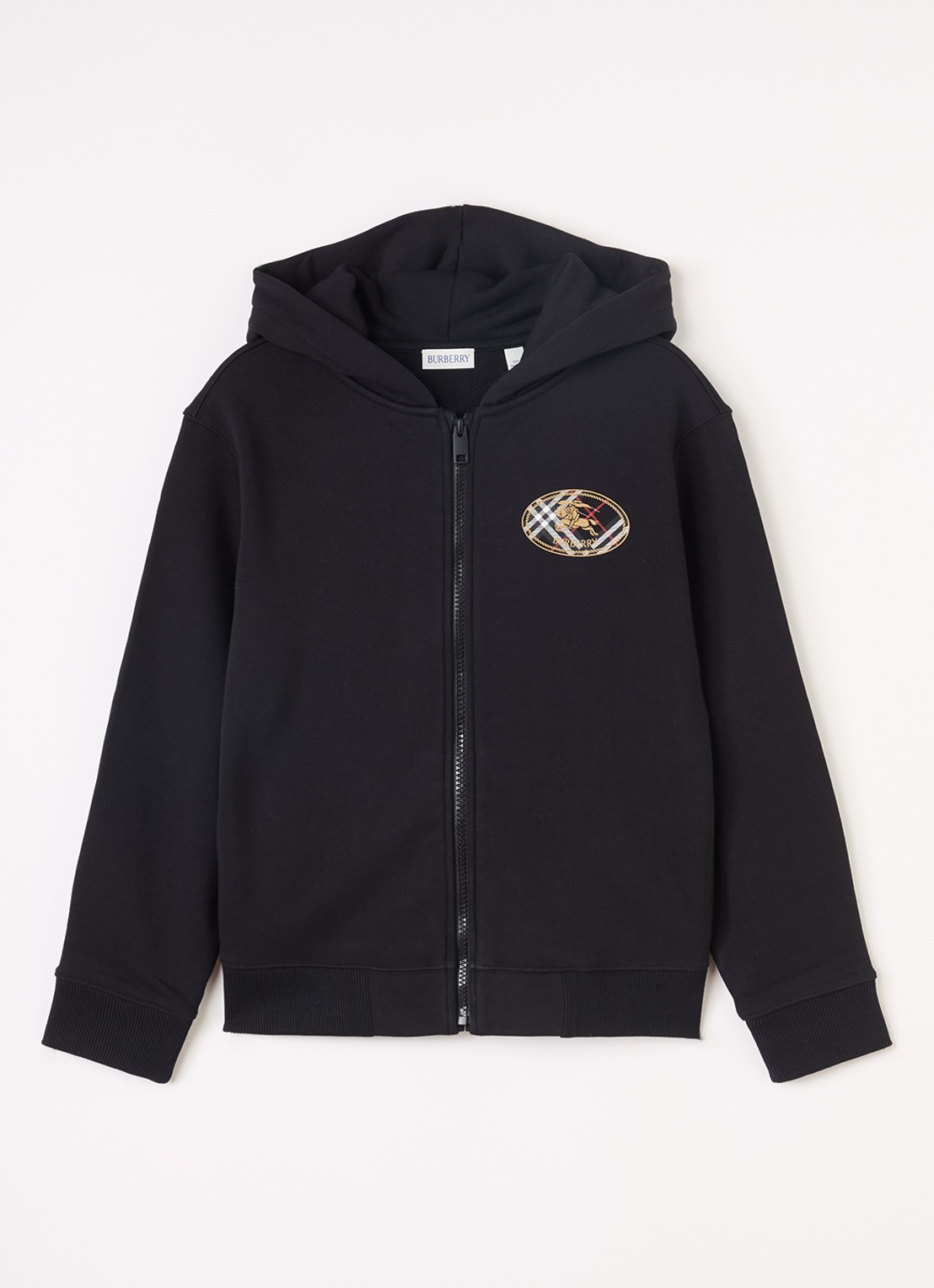 Burberry Clyde sweatvest met logo - voorkant 2 zwart