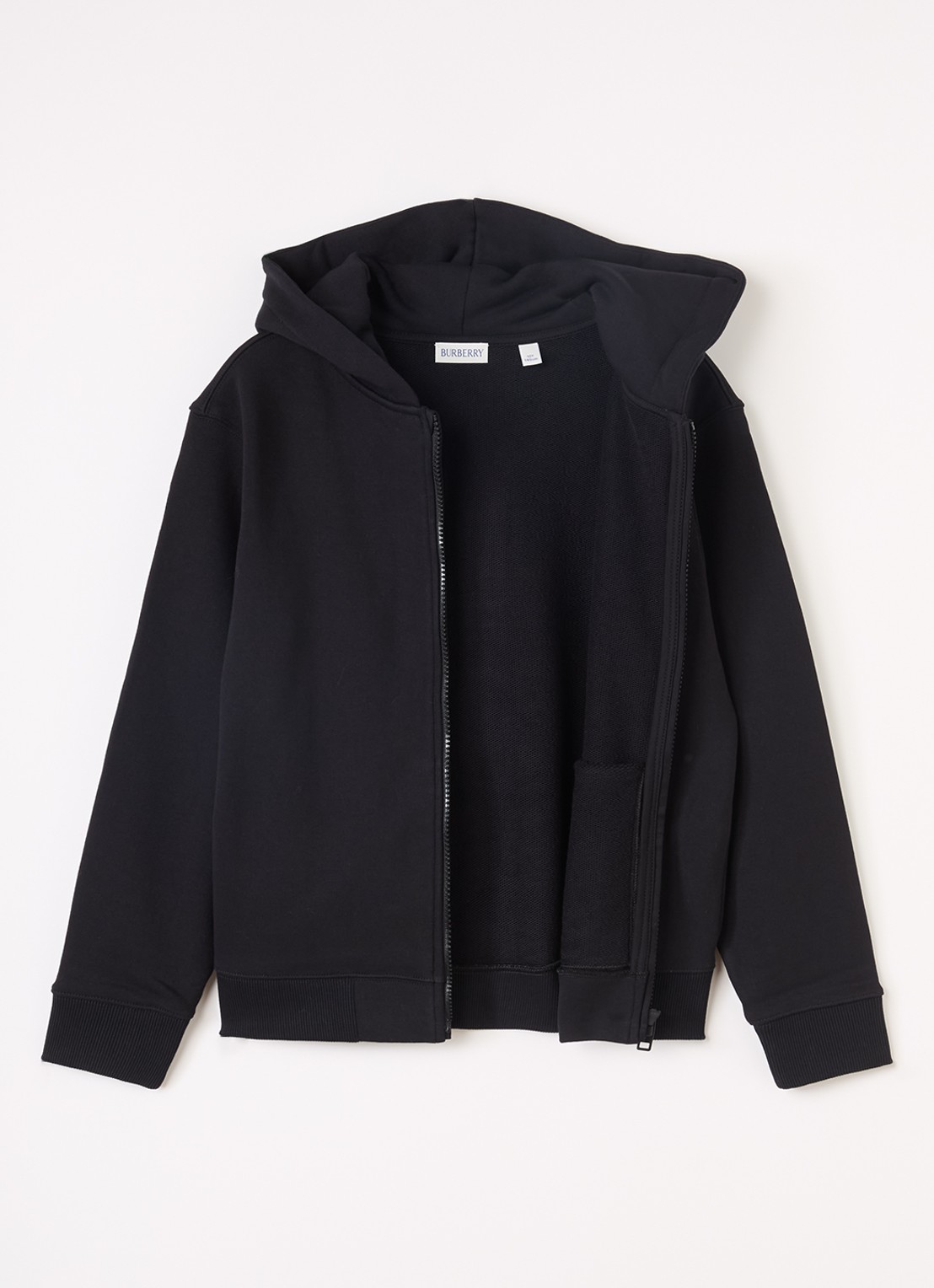 Burberry Clyde sweatvest met logo - voorkant 3 zwart