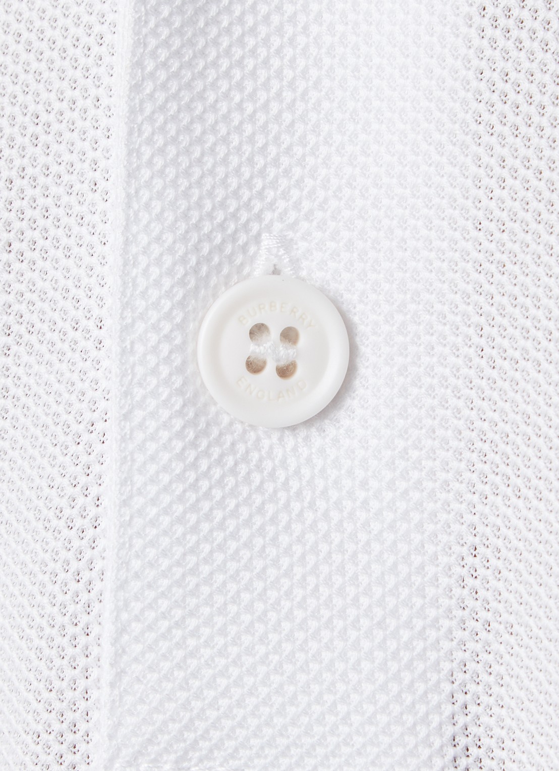 Burberry Cody regular fit polo met logoprint - detail 5 wit