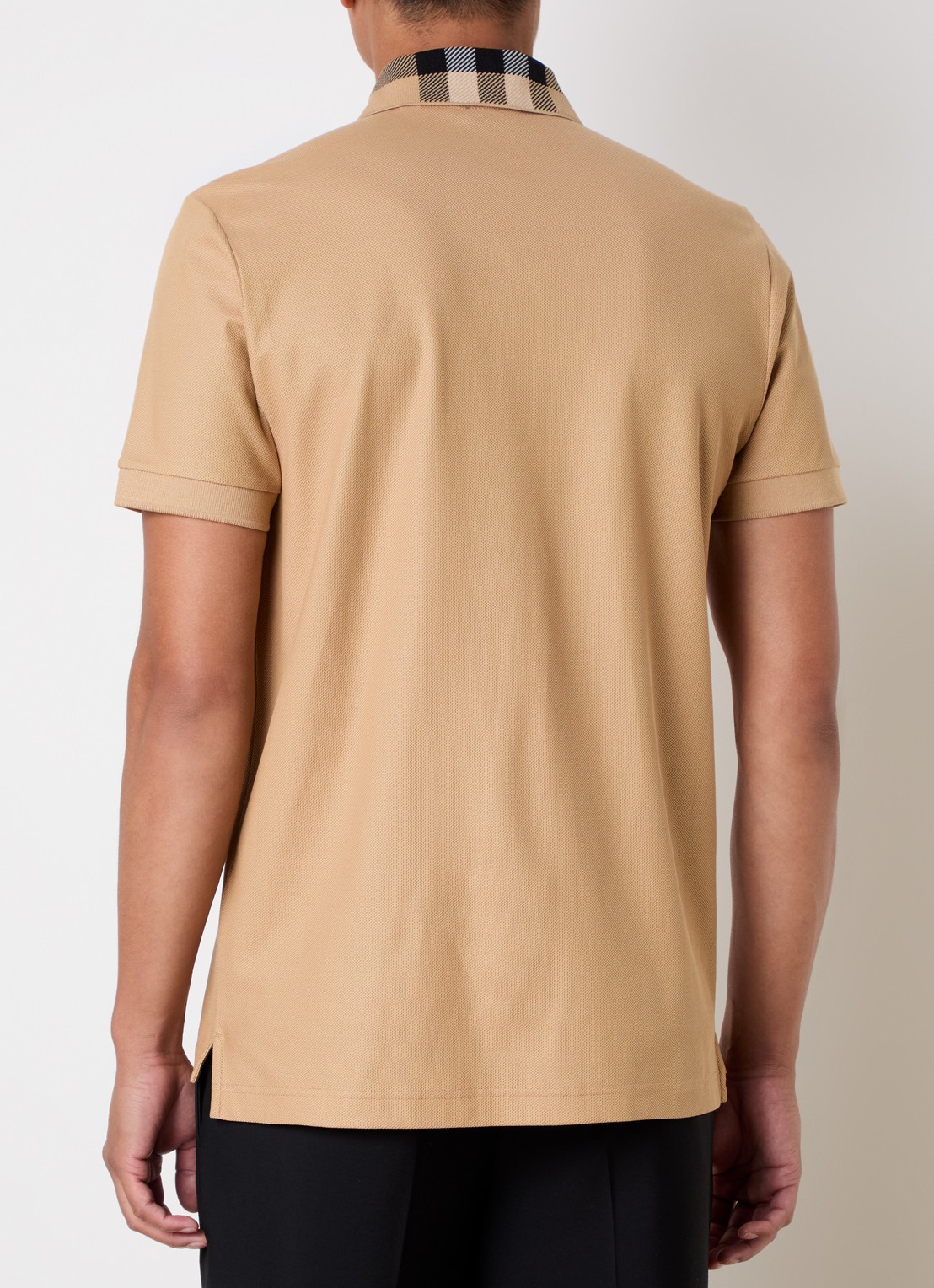 Burberry Cody regular fit polo met logoprint - achterkant camel