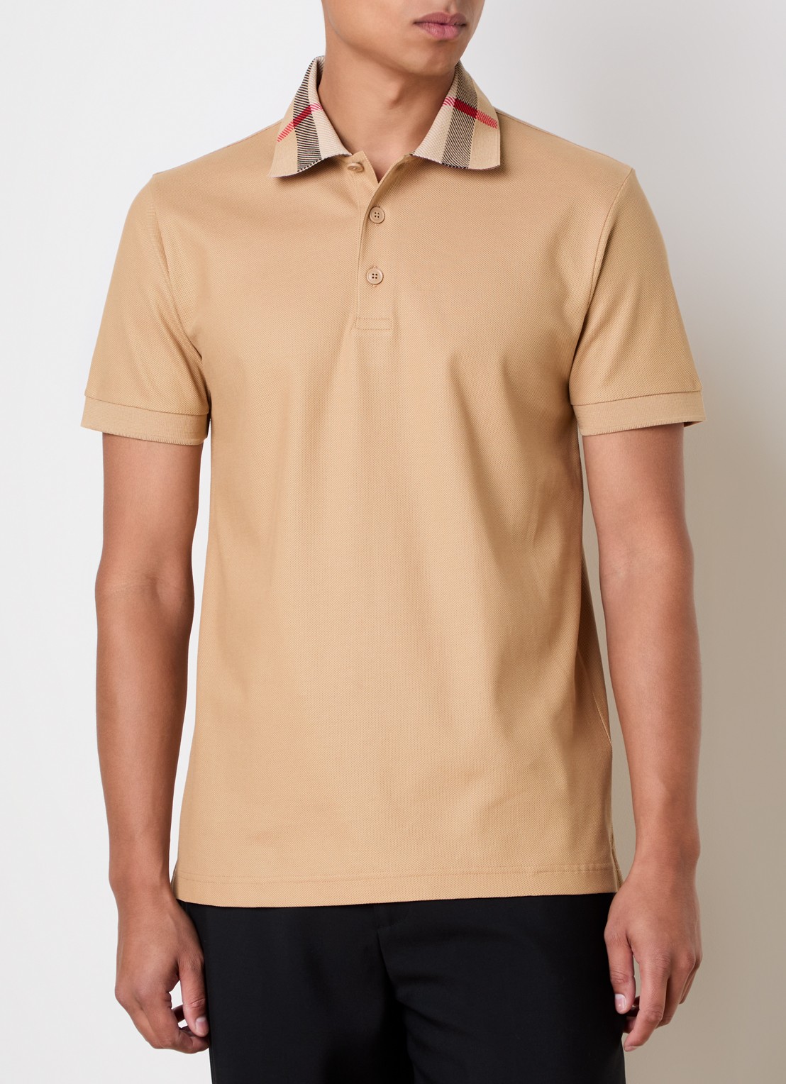 Burberry Cody regular fit polo met logoprint - detail 4 camel