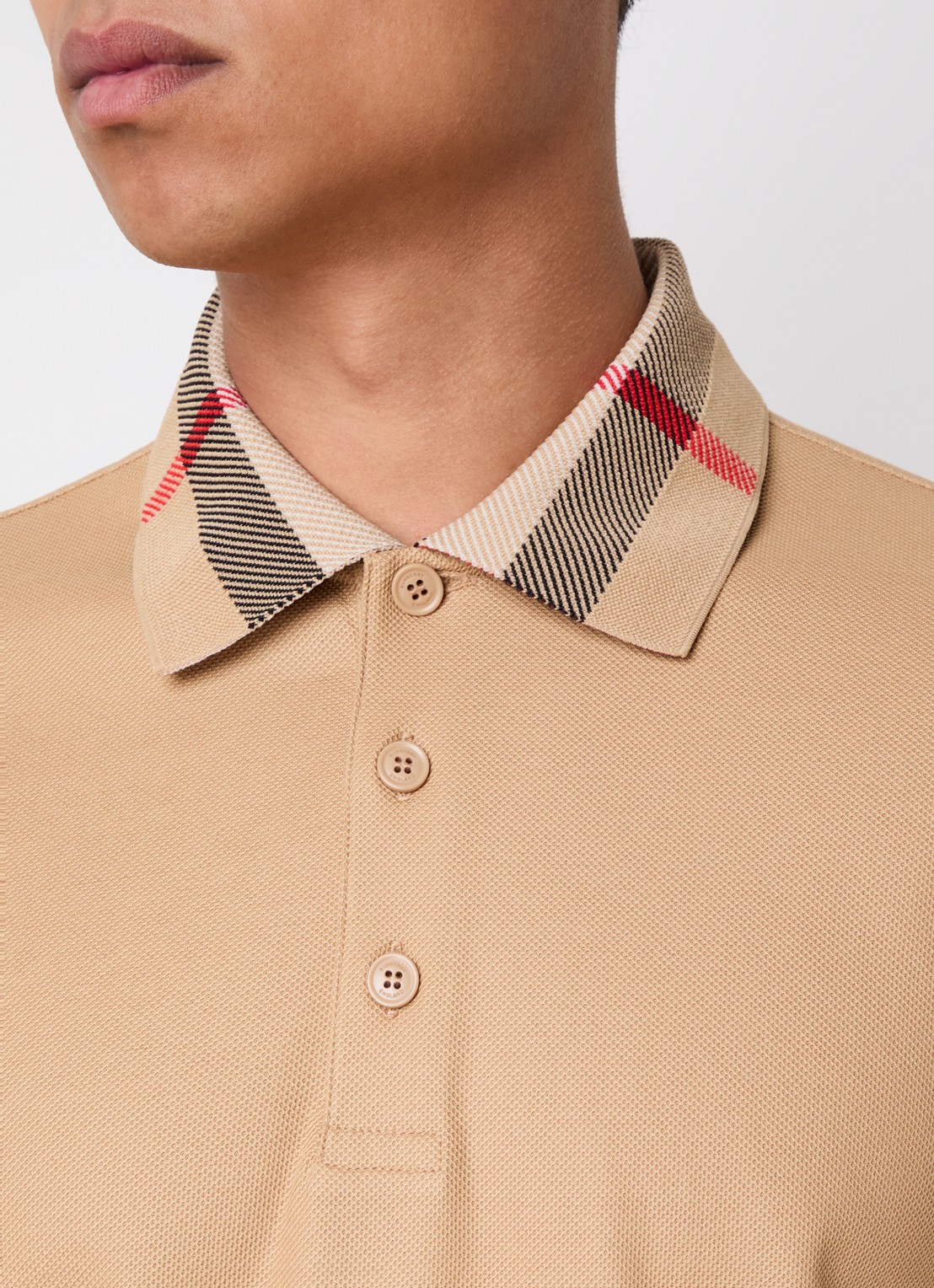 Burberry Cody regular fit polo met logoprint - detail 5 camel