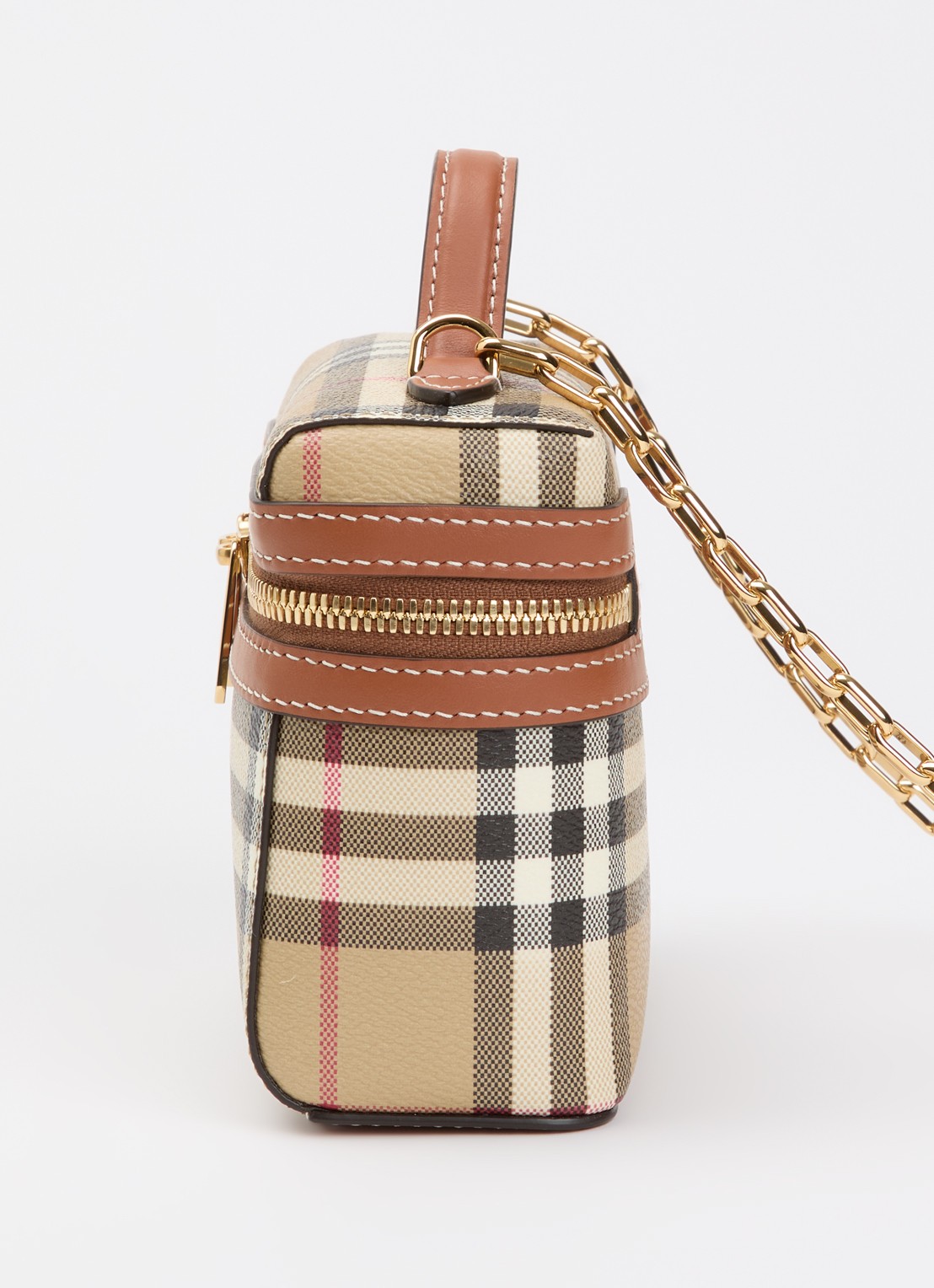Burberry Crossbodytas met ruitdessin - detail 4 beige
