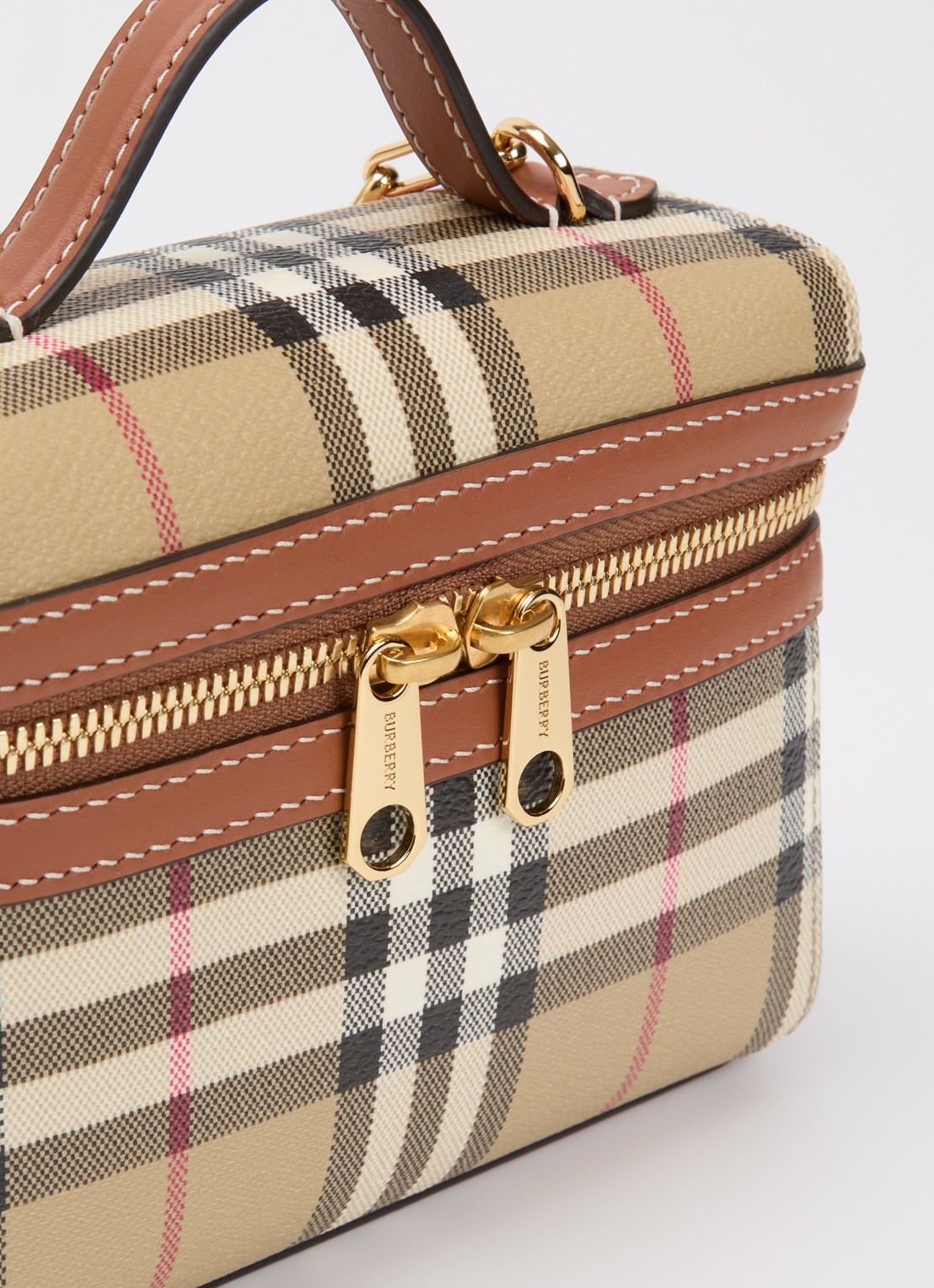 Burberry Crossbodytas met ruitdessin - detail 5 beige