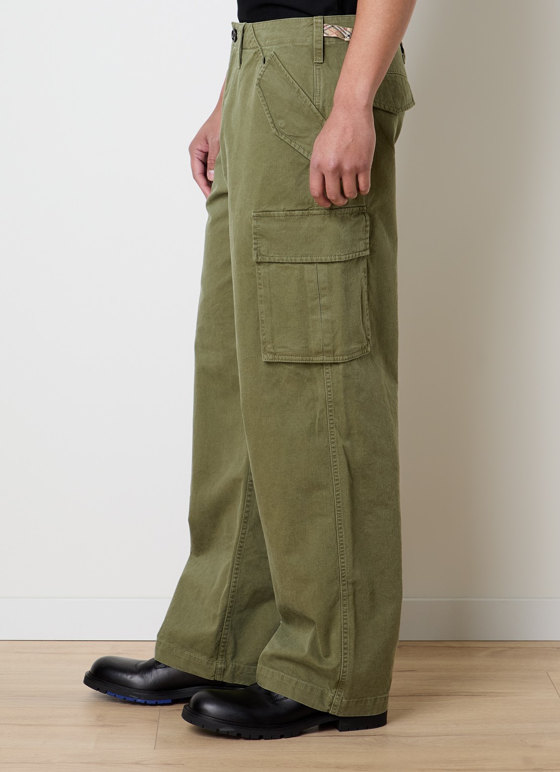 Burberry Cyrus loose fit cargobroek met klepzakken - detail 4 beige