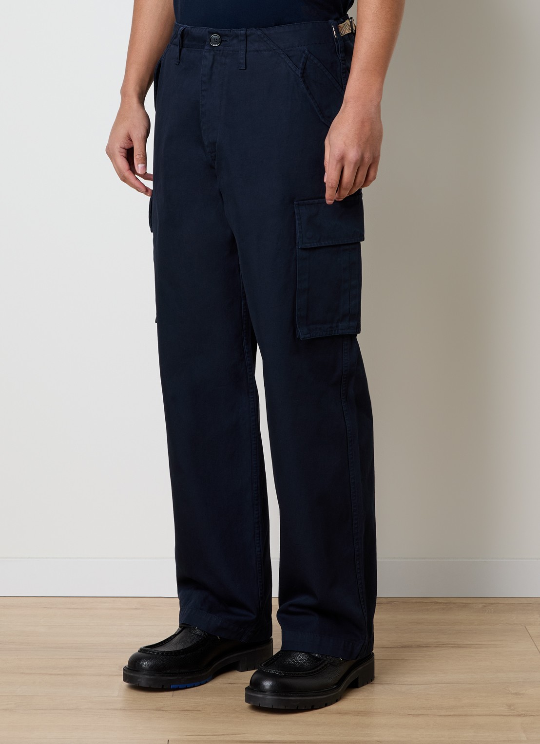 Burberry Cyrus loose fit cargobroek met klepzakken - detail 3 donkerblauw