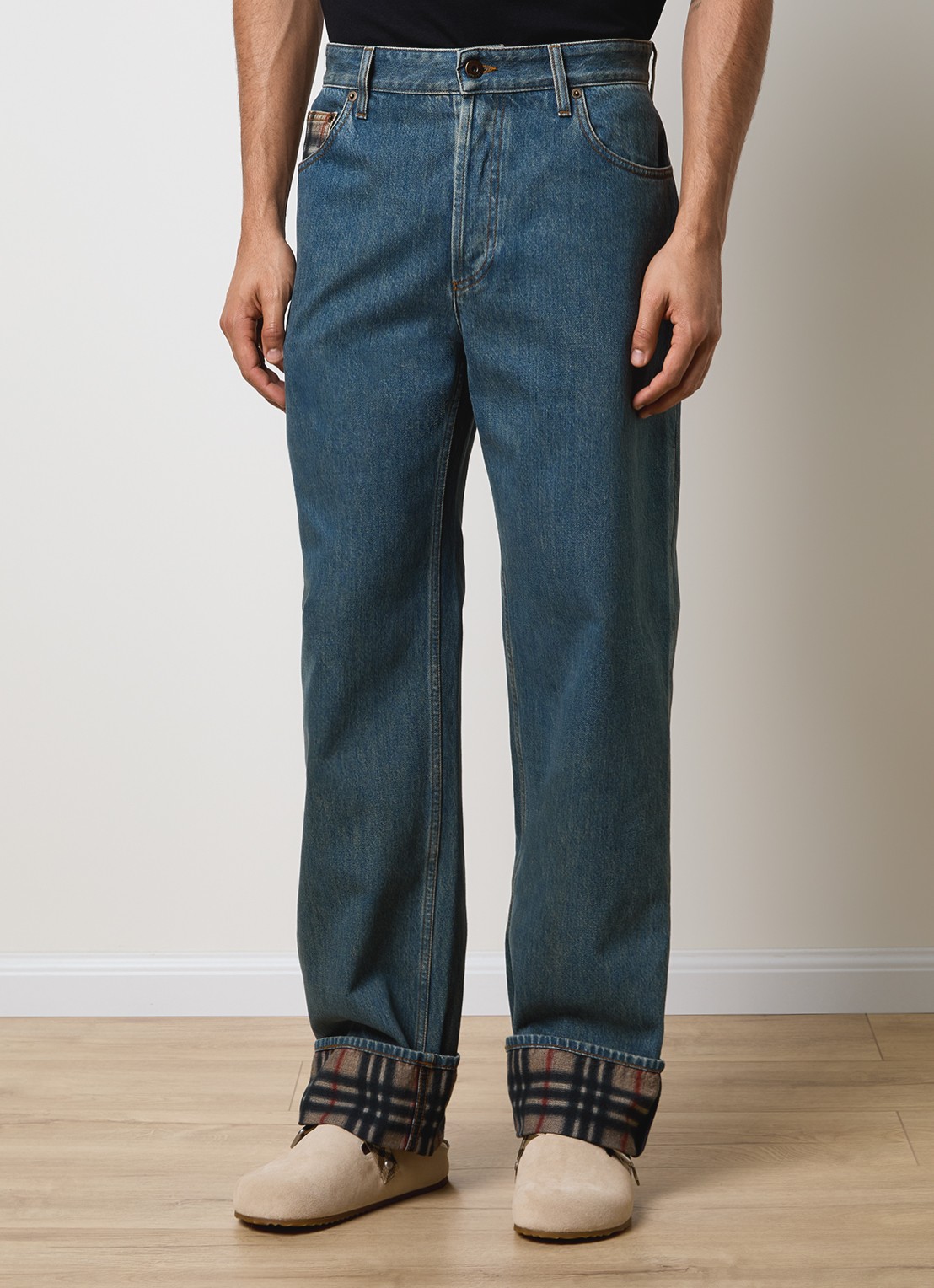 Burberry Dexter straight leg jeans met medium wassing - detail 2 indigo