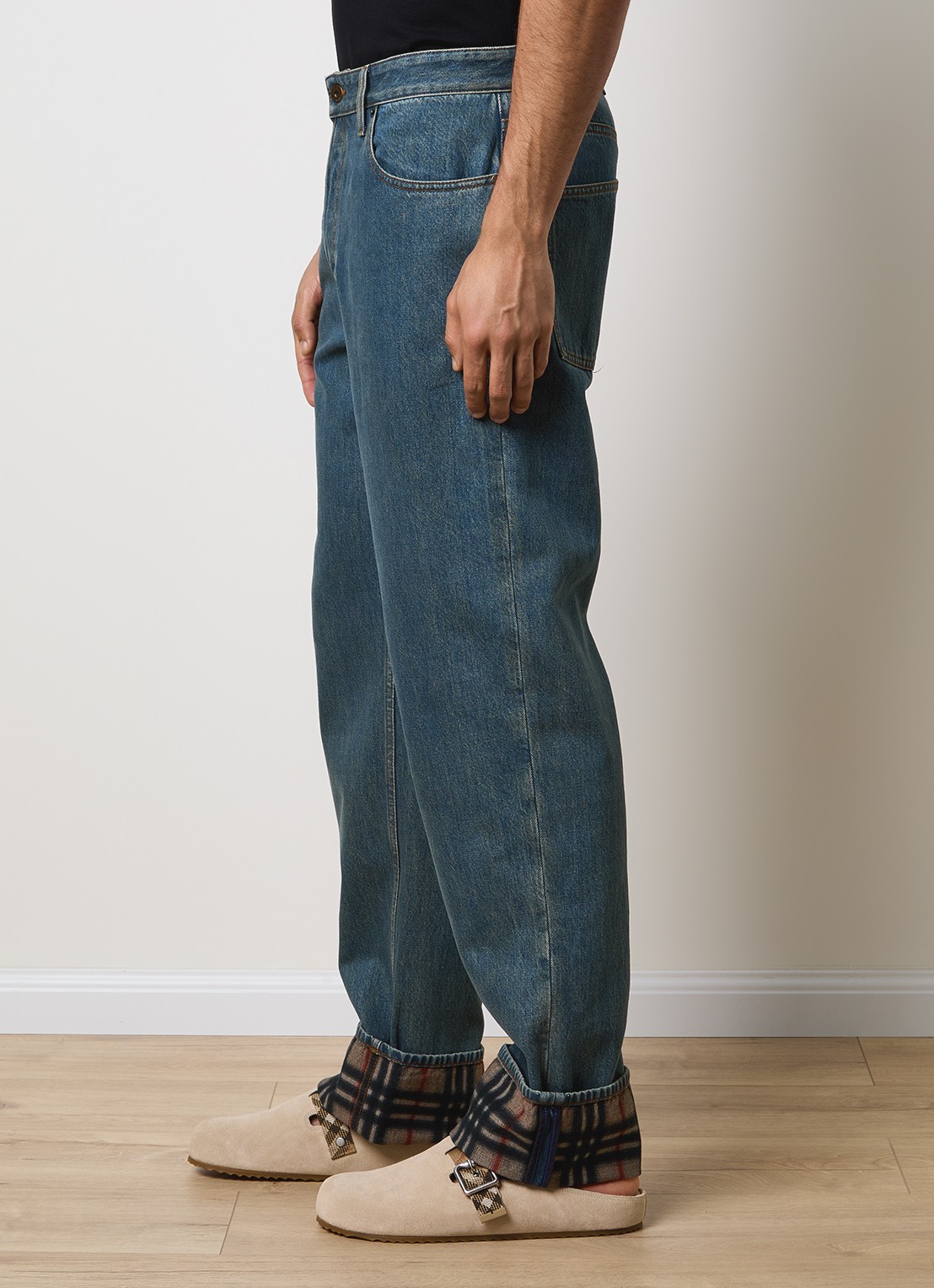 Burberry Dexter straight leg jeans met medium wassing - detail 3 indigo