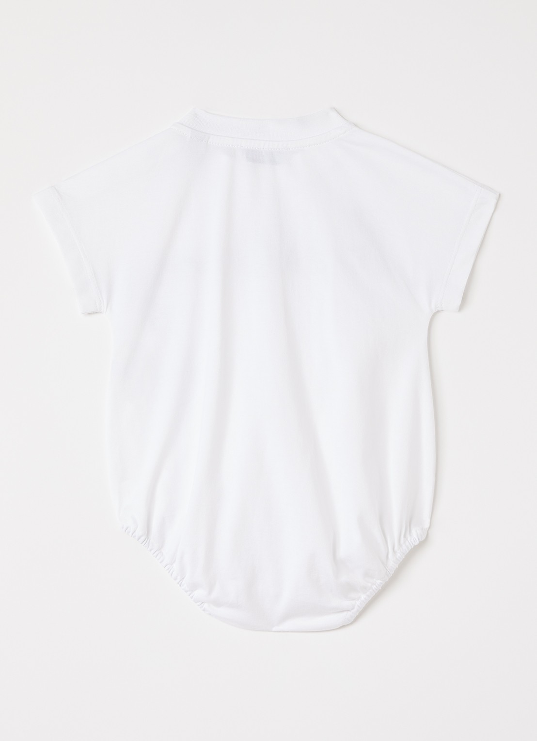 Burberry Dolby romper met logo - voorkant 2 wit