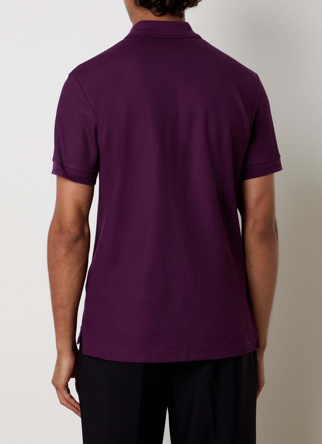 Burberry Eddie regular fit polo met logo - achterkant 3 aubergine